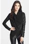 BLANKNYC &#39;Private Practice&#39; Drape Front Mixed Media Jacket | Nordstrom