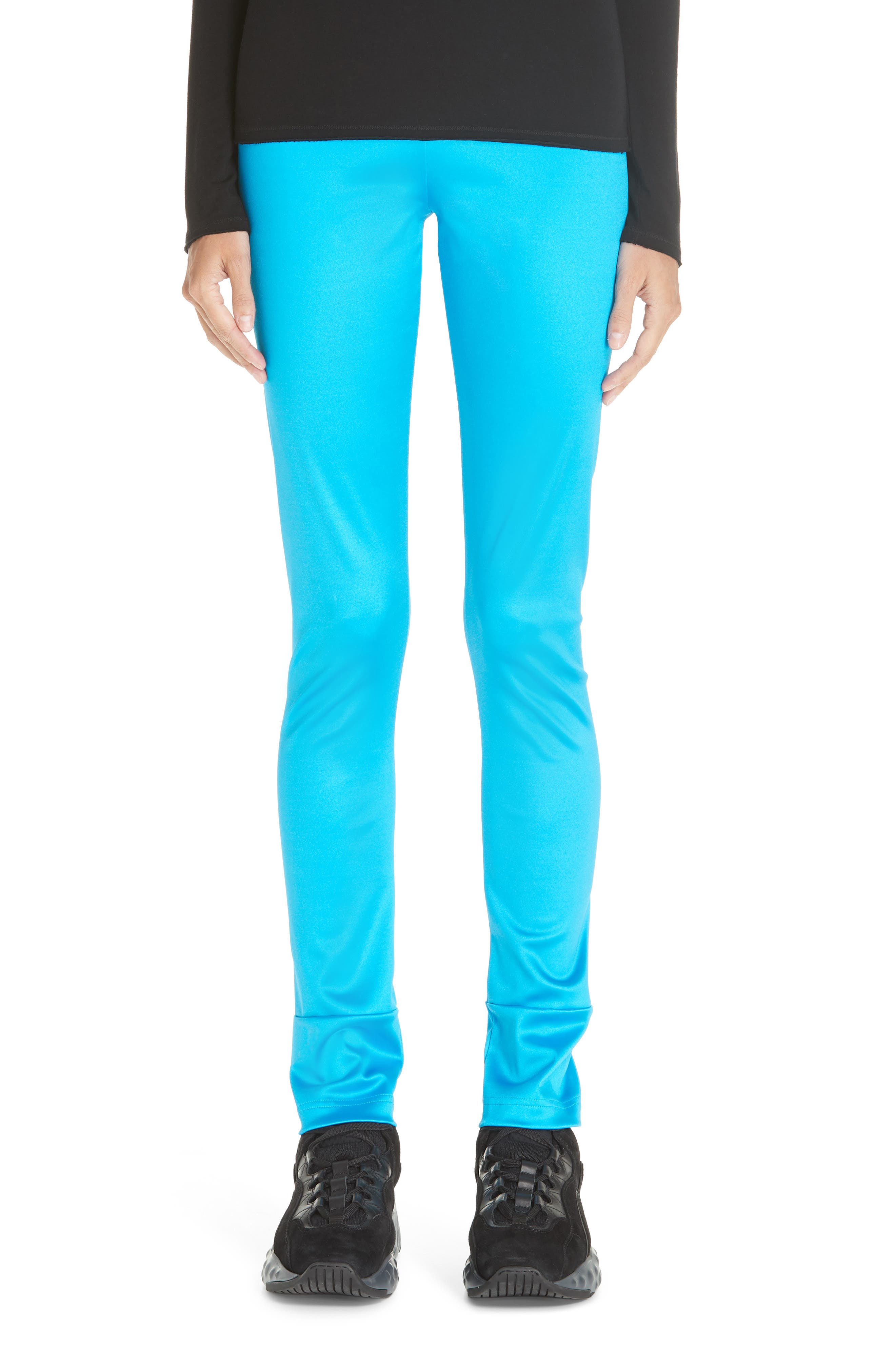 Junya Watanabe Stretch Satin Leggings, Blue