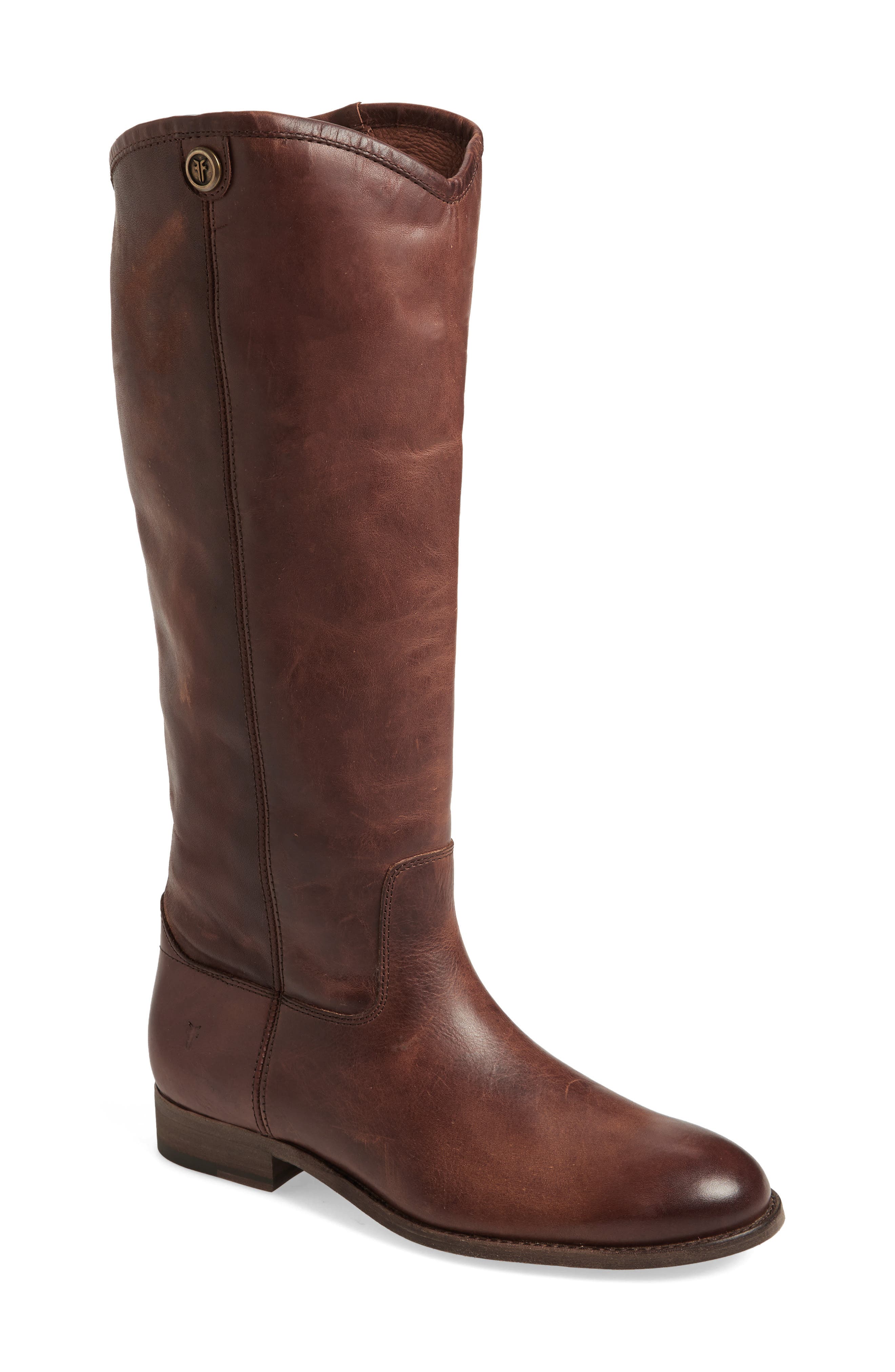 Frye Melissa Button 2 Knee High Boot Regular Calf- Brown