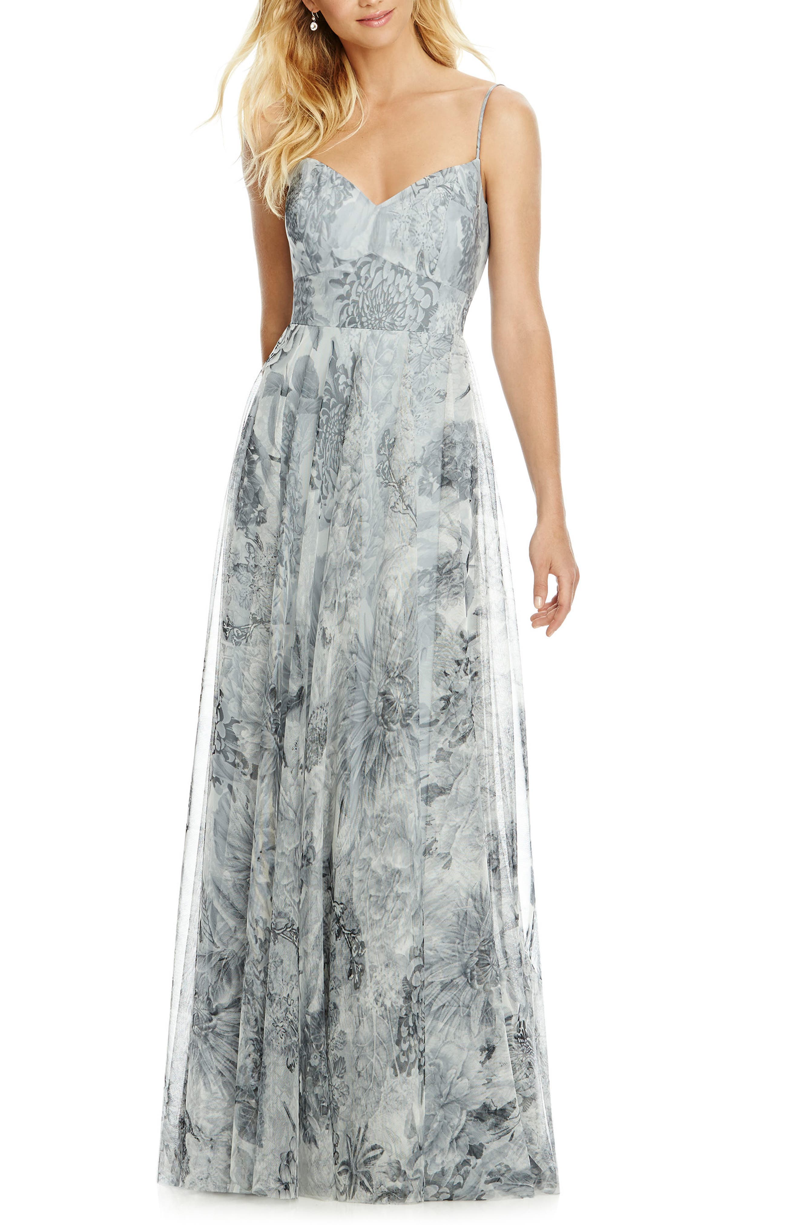 After Six Tulle Column Gown