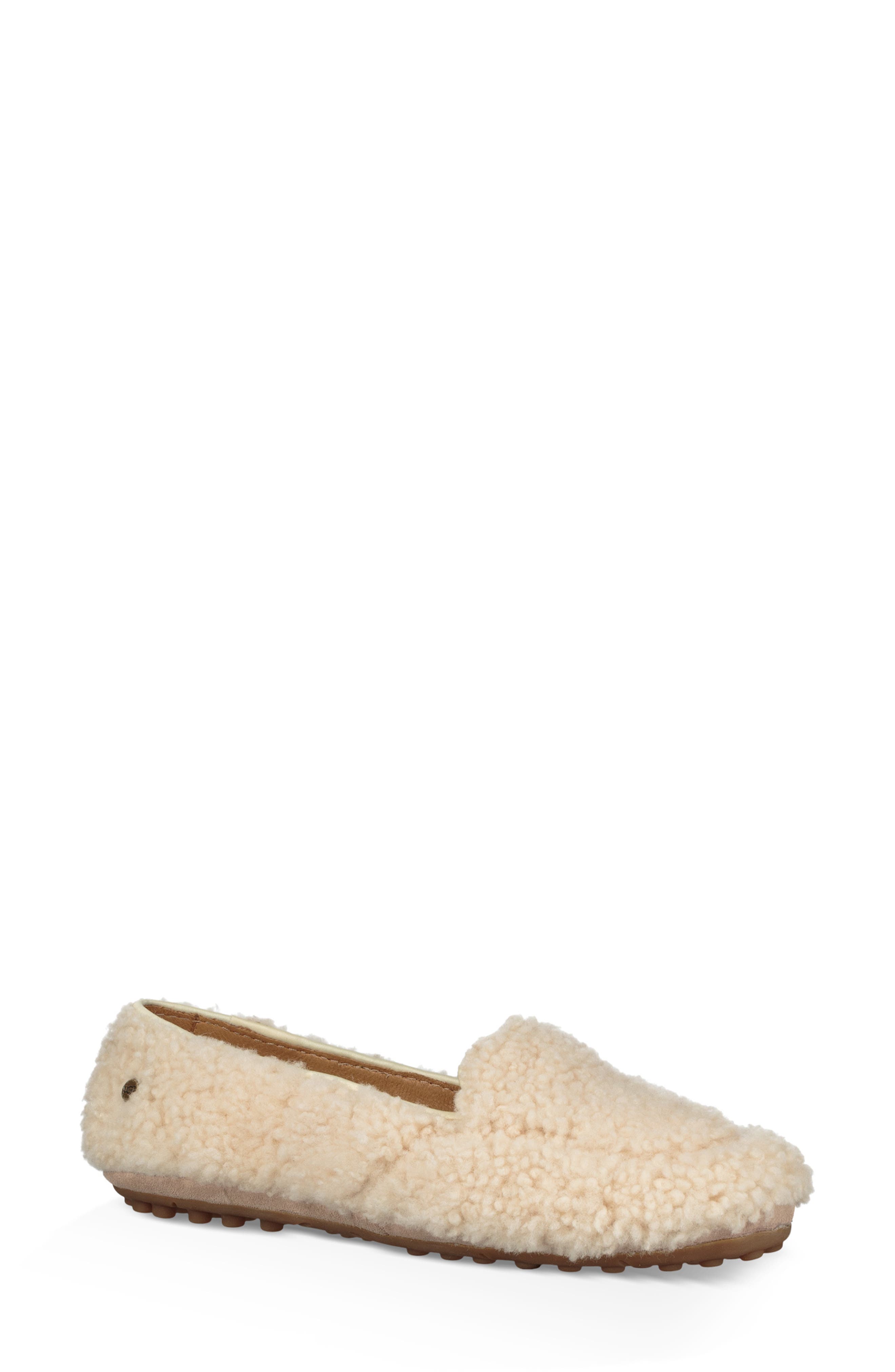 Ugg Hailey Fluff Genuine Shearling Slipper, Beige