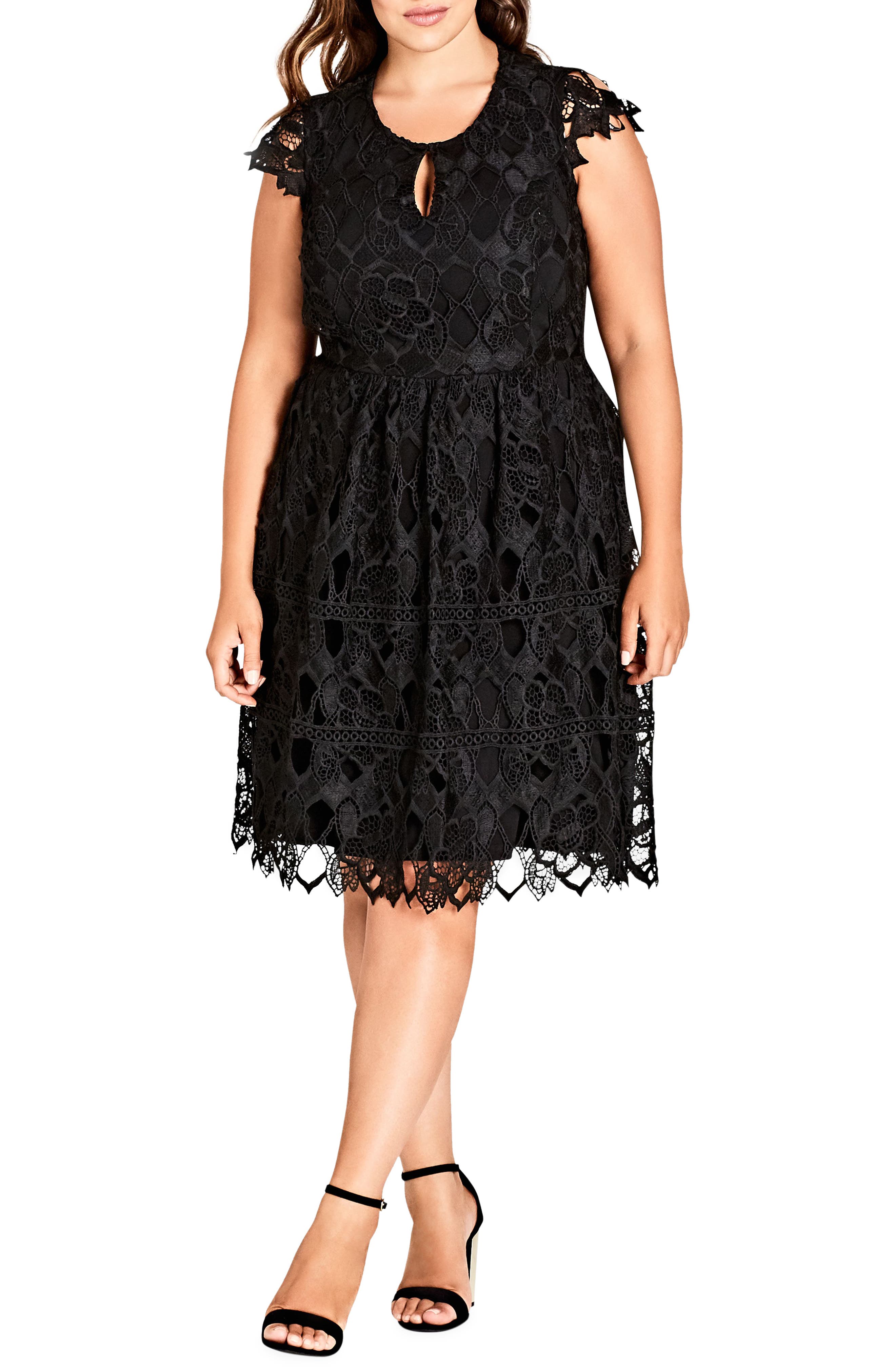 Plus Size City Chic Akiko Lace Dress