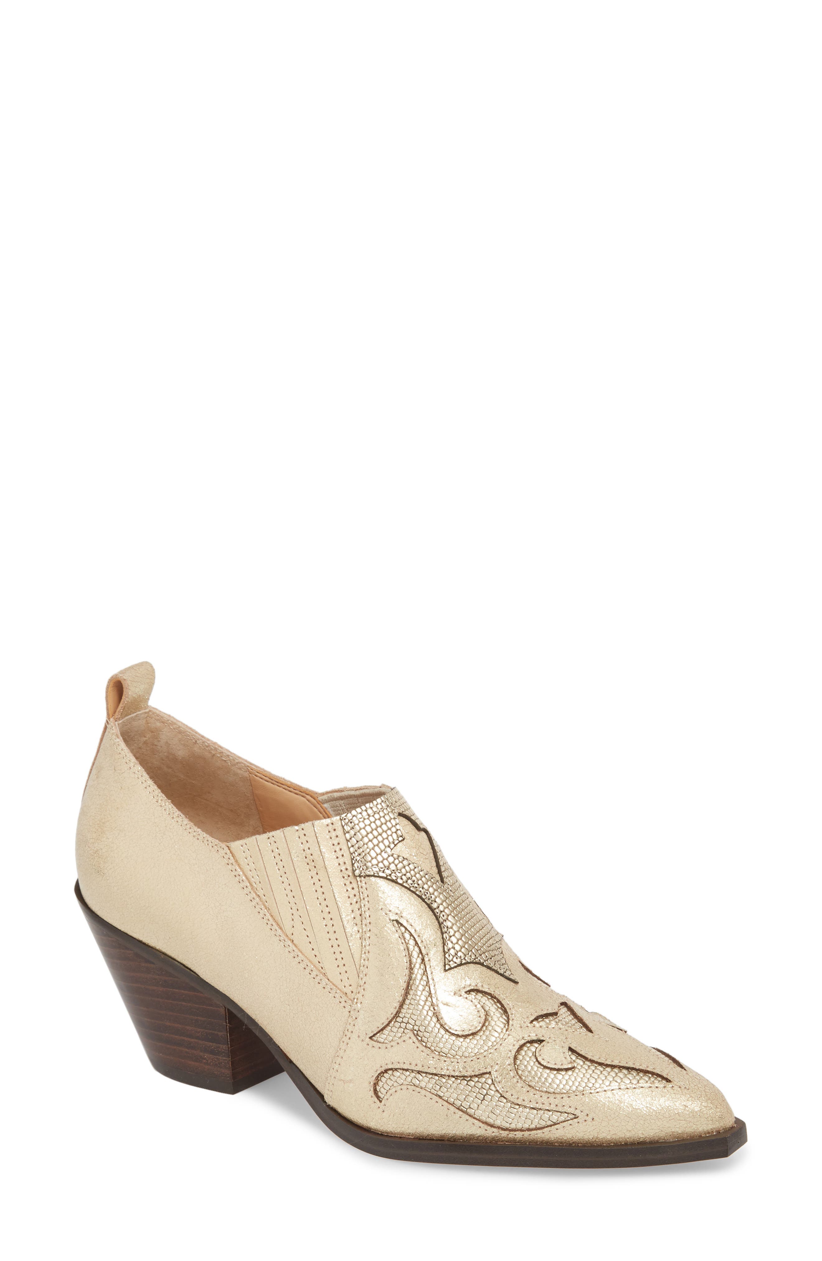Marc Fisher Ltd Charly Western Bootie- Metallic