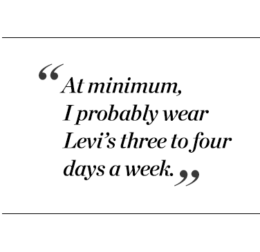 "At minimum, I probably wear Levi's three to four days a week." - Rachel Wang