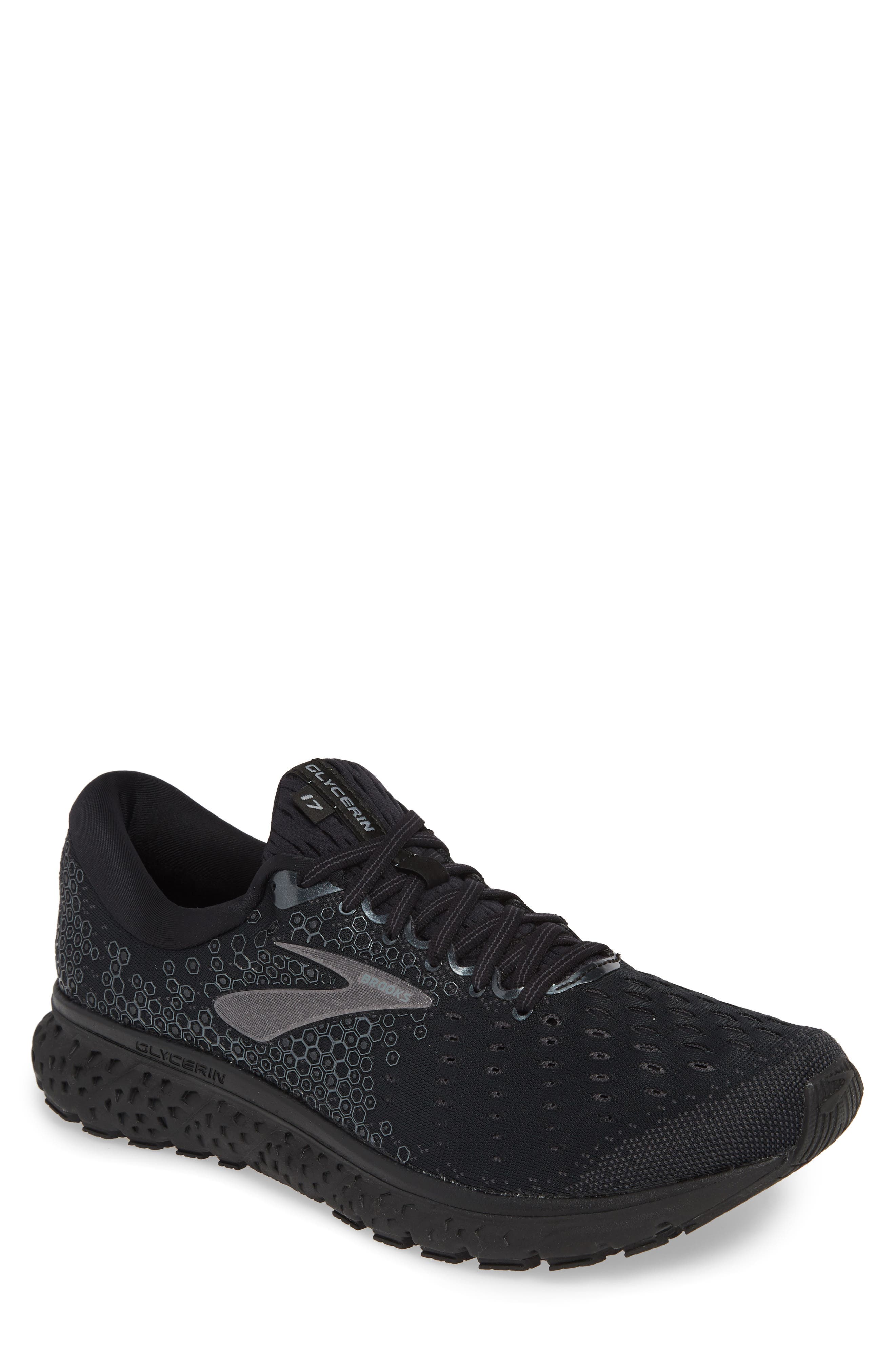 Brooks Glycerin 17 Running Shoe, EE - Black
