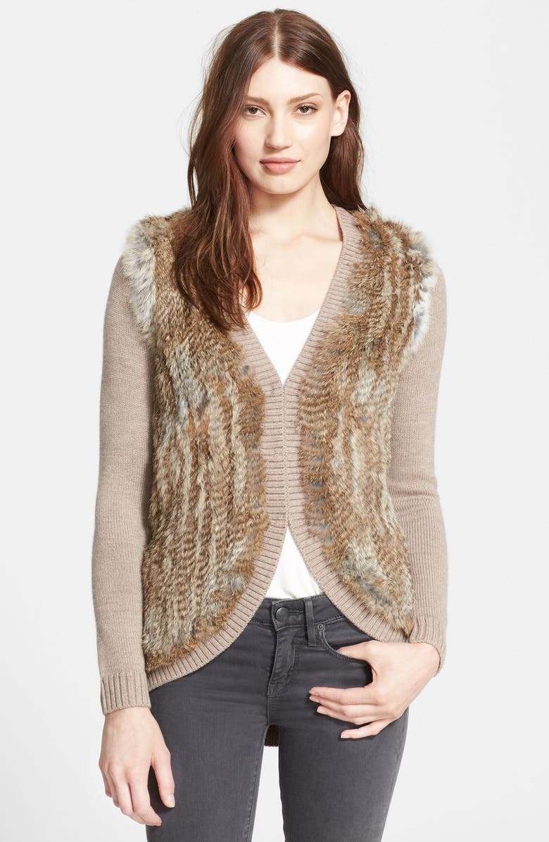 Joie 'Ellera B' Genuine Rabbit Fur Cardigan | Nordstrom