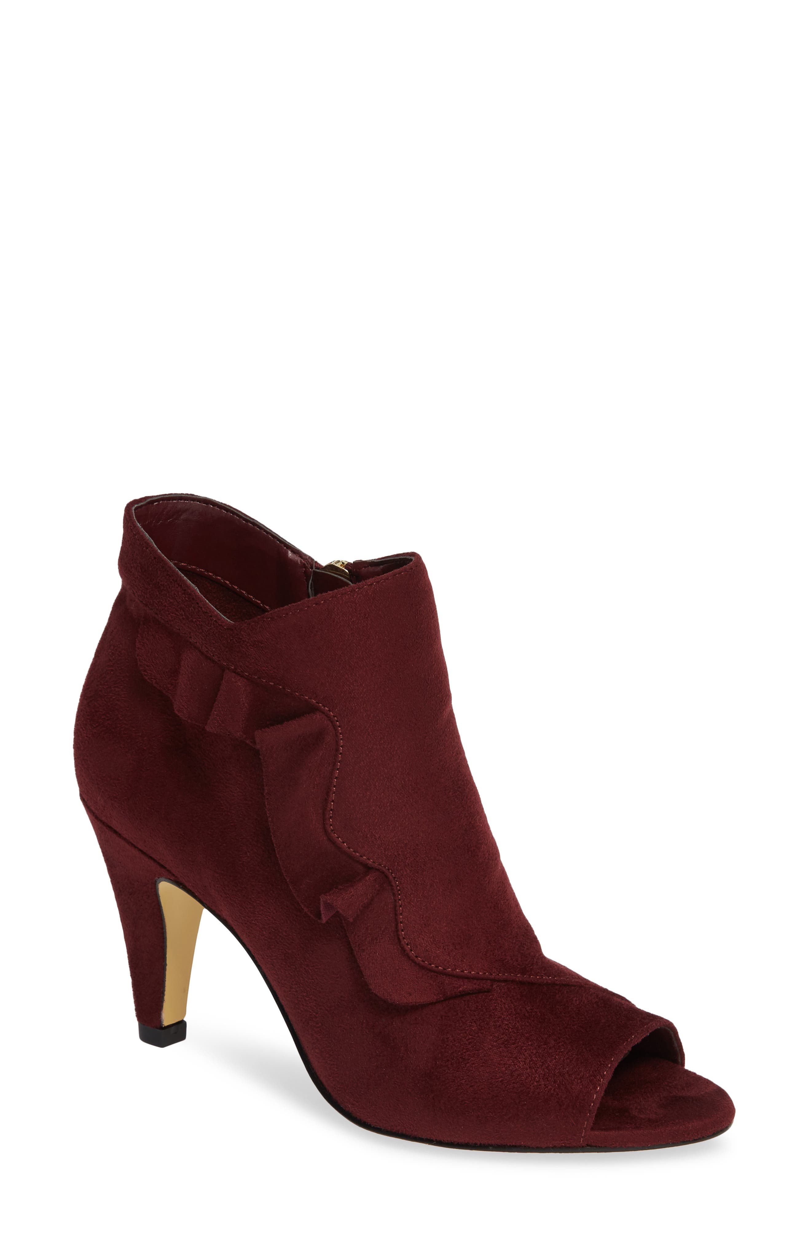Bella Vita Nicolette Ruffle Dress Bootie, WW - Red