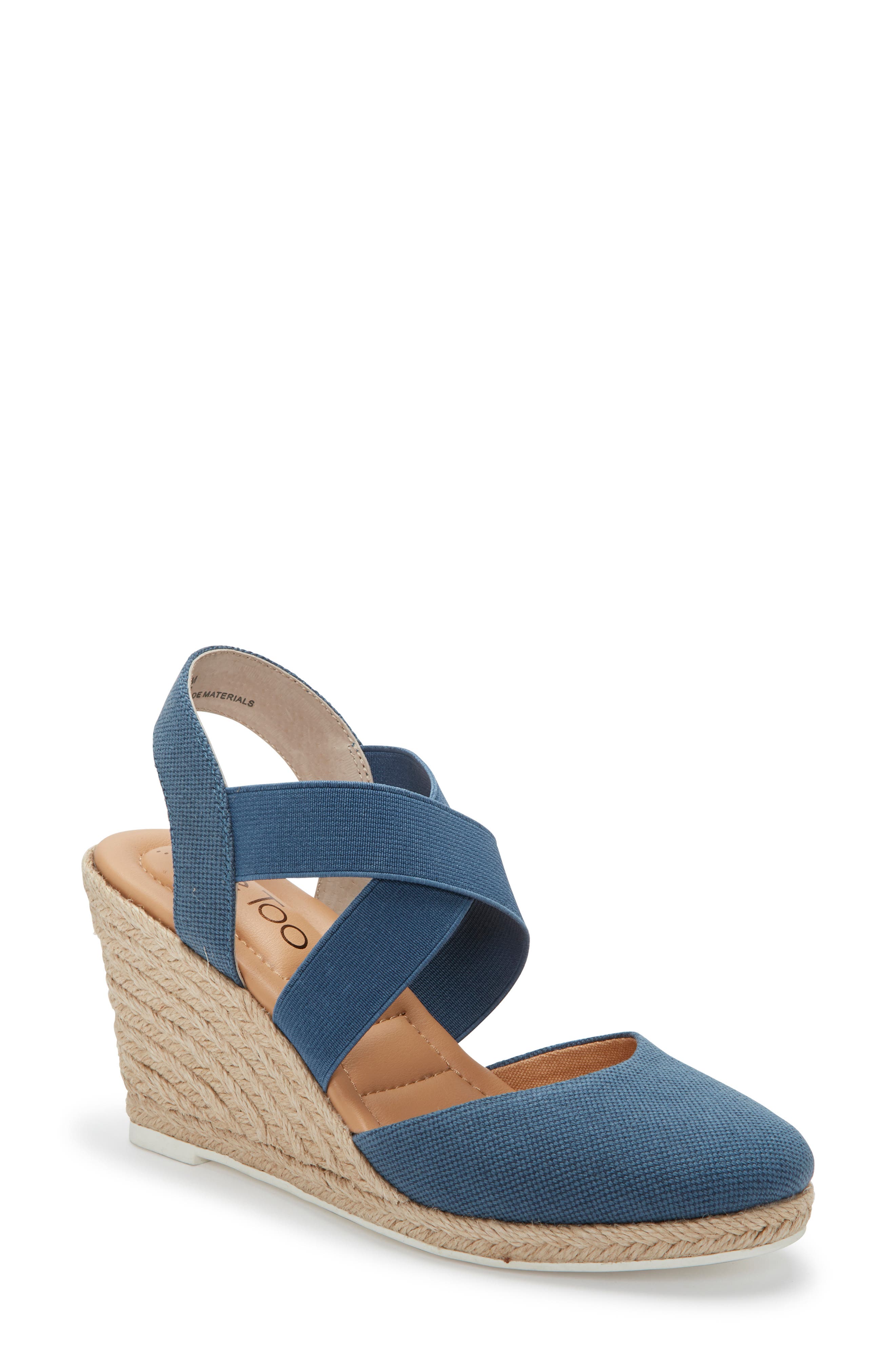 Me Too Brinley Espadrille Wedge, Blue