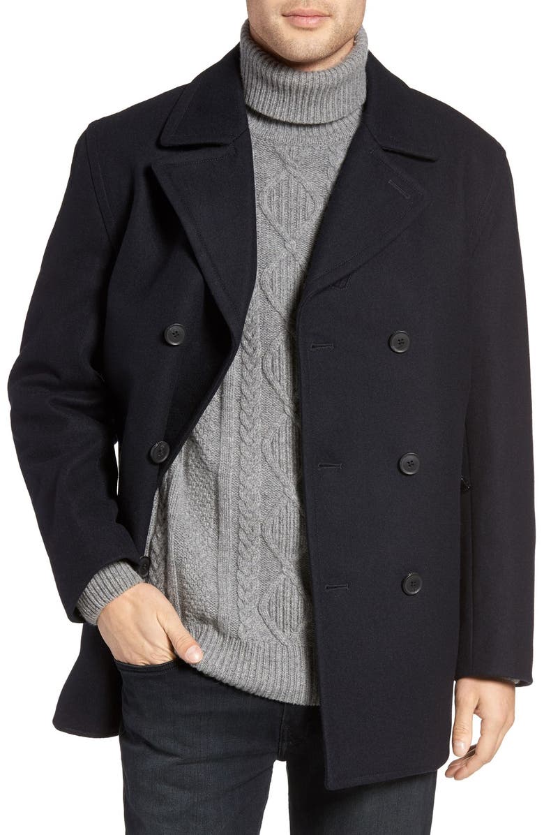 Michael Kors Wool Blend Double Breasted Peacoat | Nordstrom
