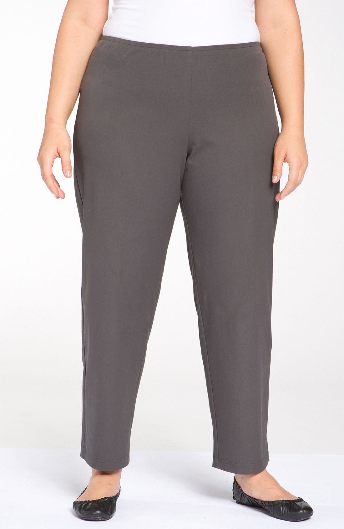 Eileen Fisher Stretch Organic Cotton Ankle Pants (Plus Size) Nordstrom