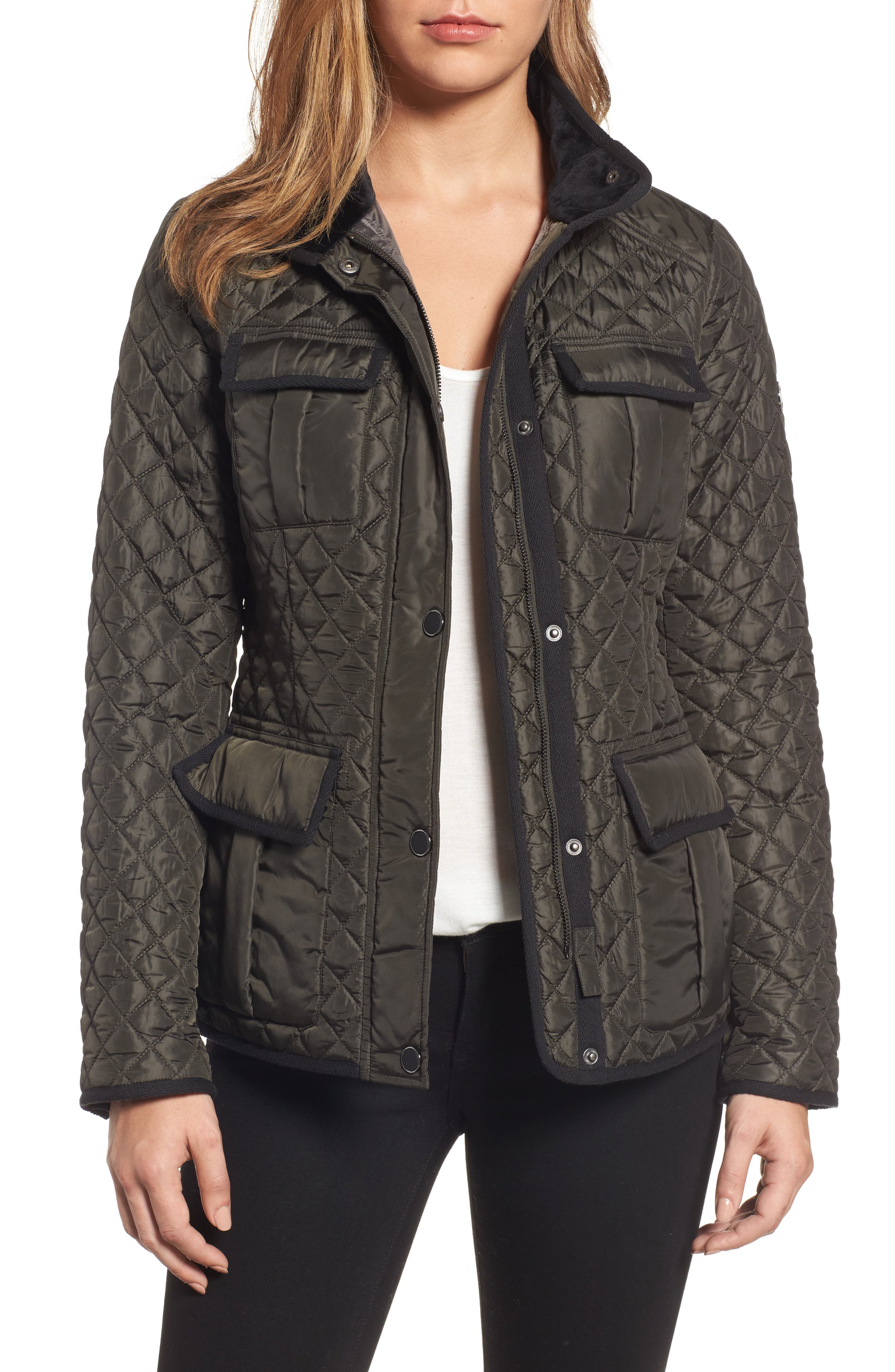 MICHAEL Michael Kors Quilted Utility Jacket (Regular & Petite) Nordstrom