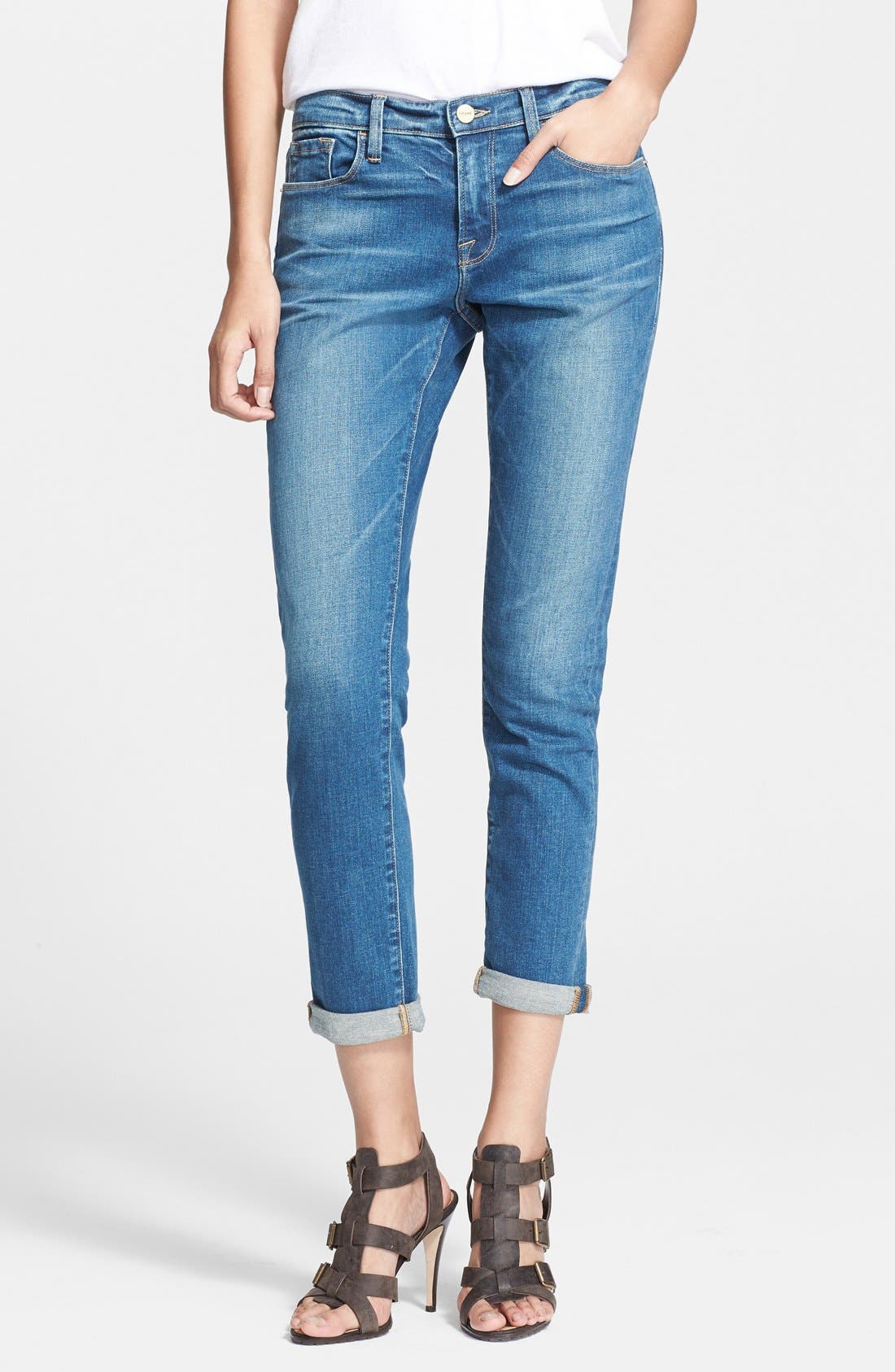 Frame Denim 'Le Garcon' Slim Cuffed Jeans (Blue Jay Way) Nordstrom