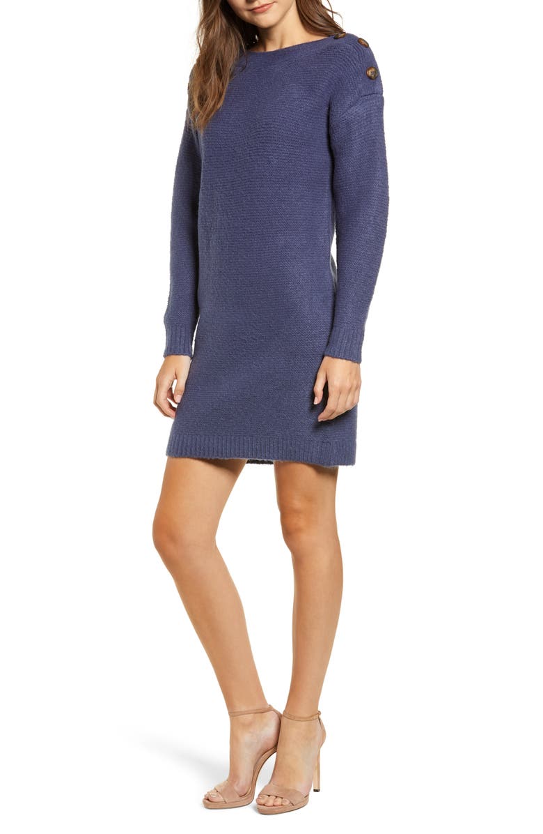 Chriselle Lim Sawyer Sweater Dress, Main, color, 400