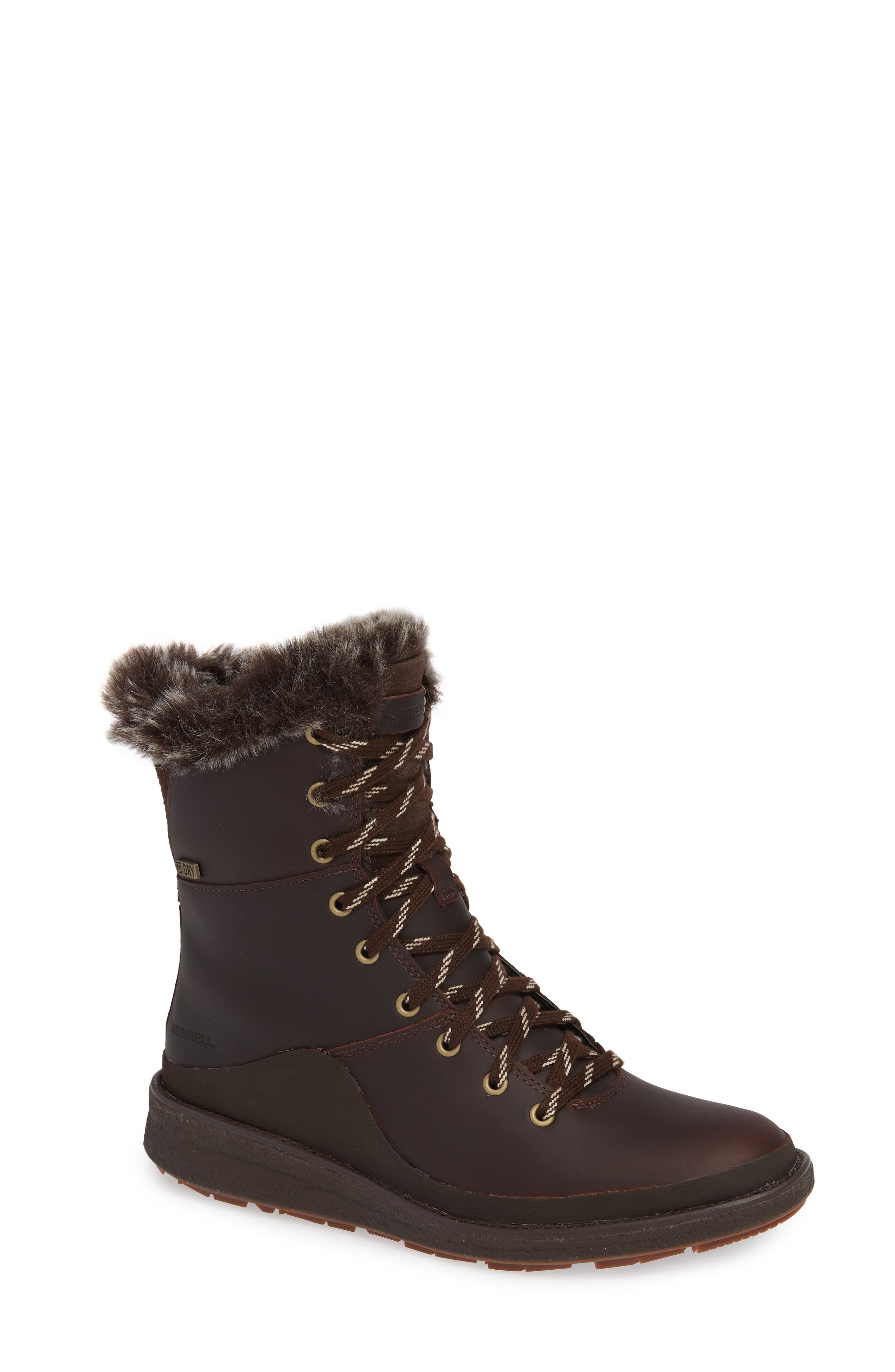 Merrell Tremblant Ezra Waterproof Bootie, Brown
