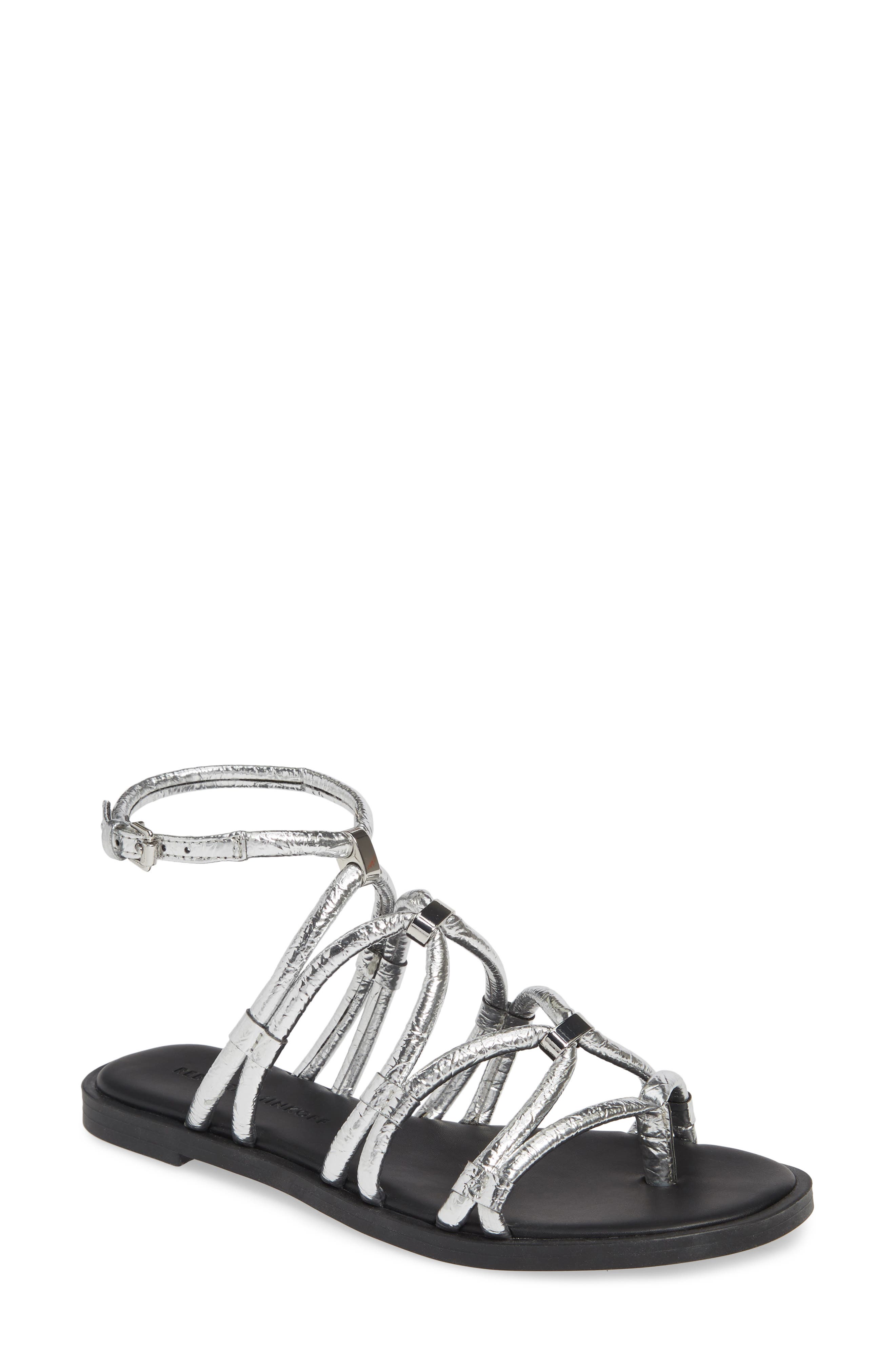Rebecca Minkoff Sarle Strappy Sandal, Metallic