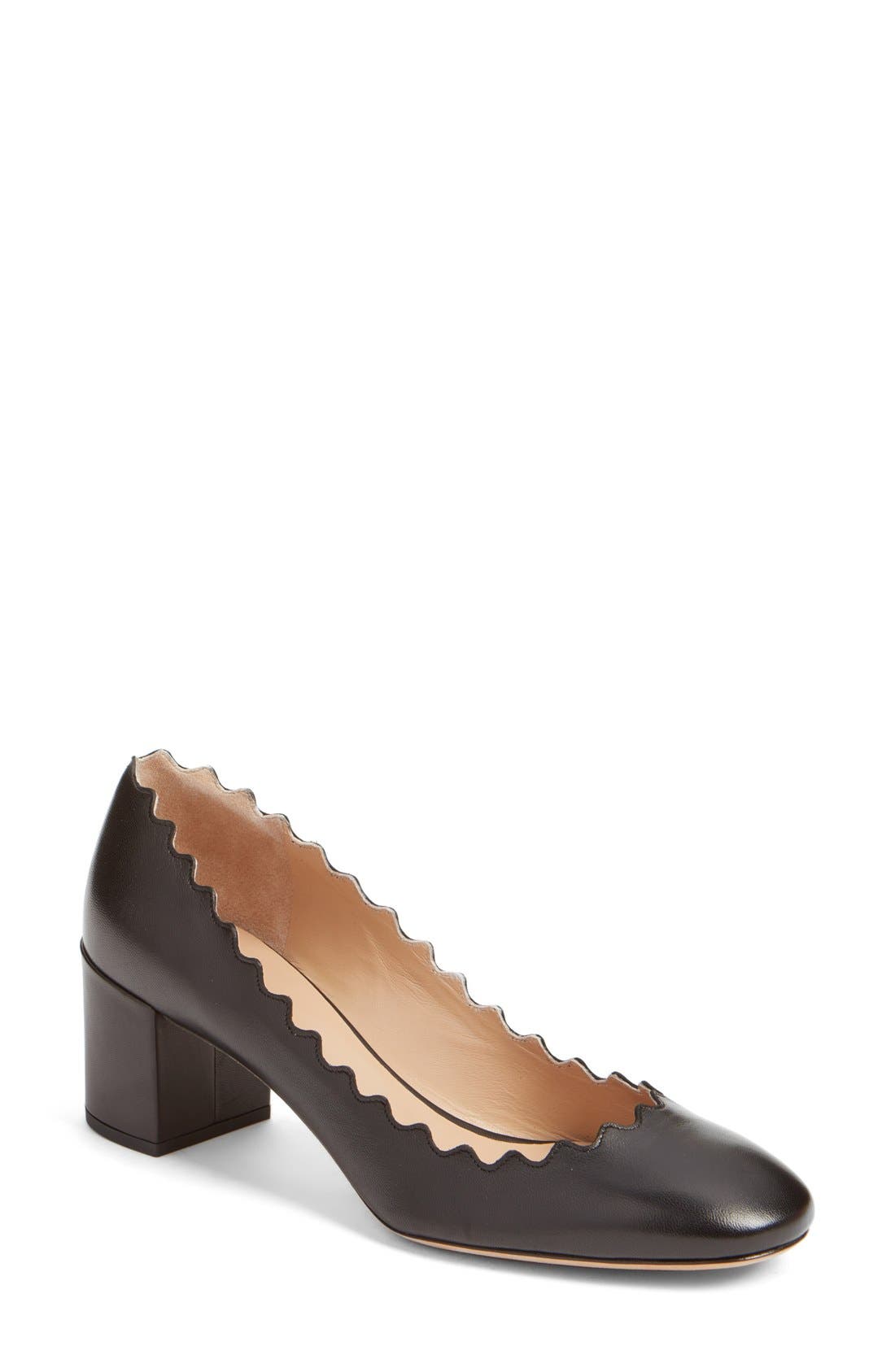 Chloe Lauren Scalloped Pump - Black