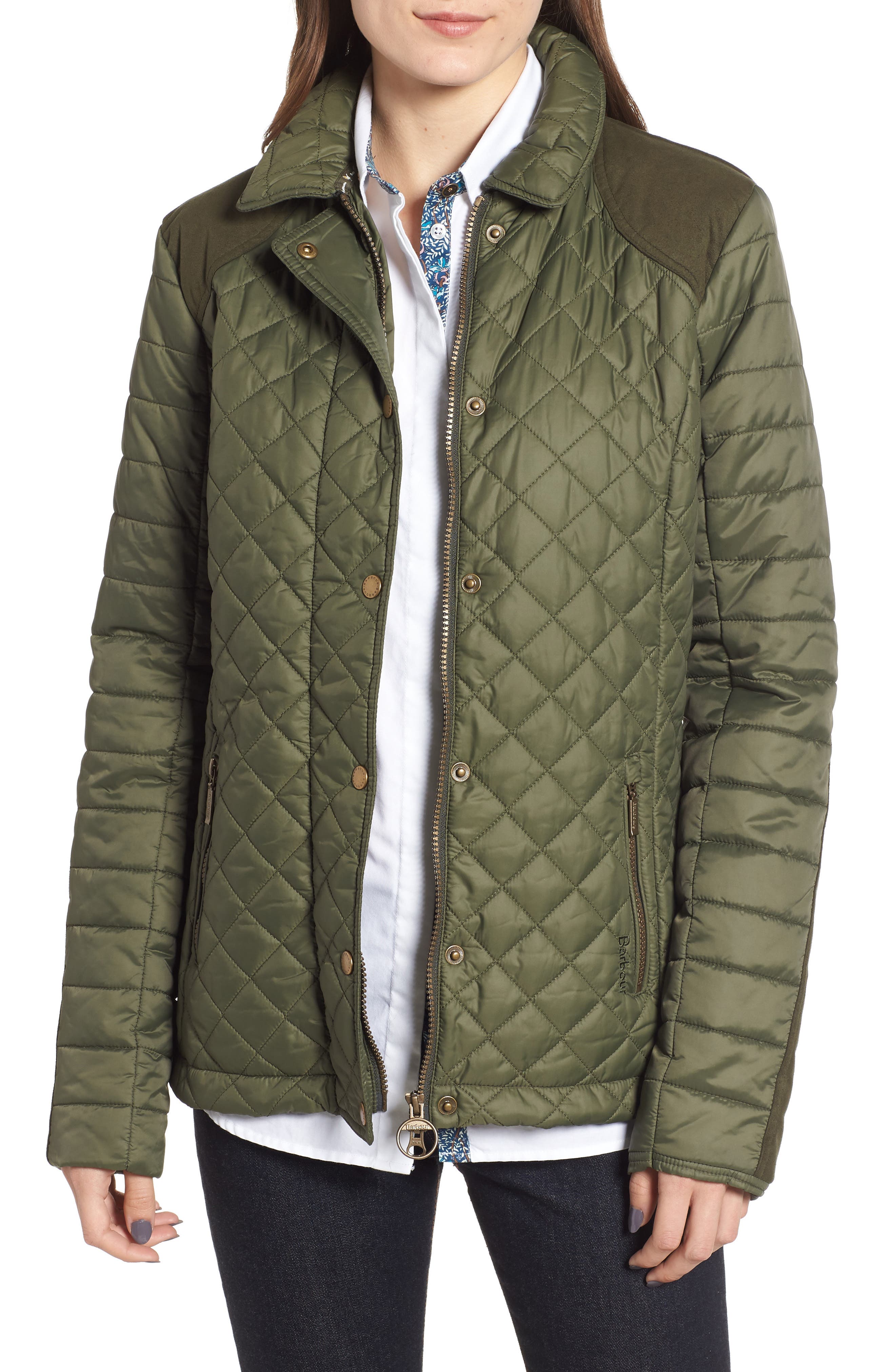 Barbour Quail Quilted Jacket, US / 16 UK - Green