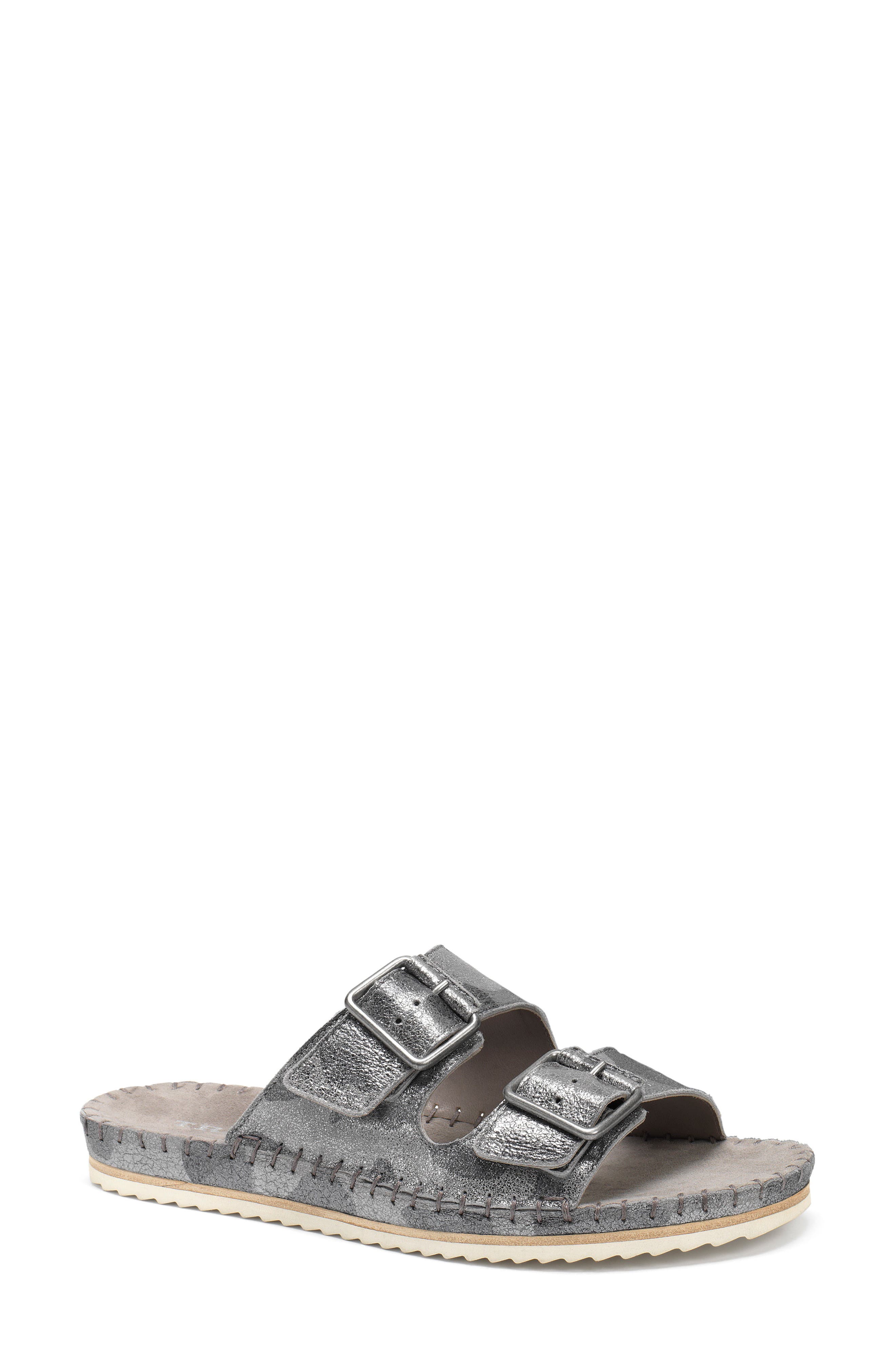 Trask Carli Slide Sandal, Metallic