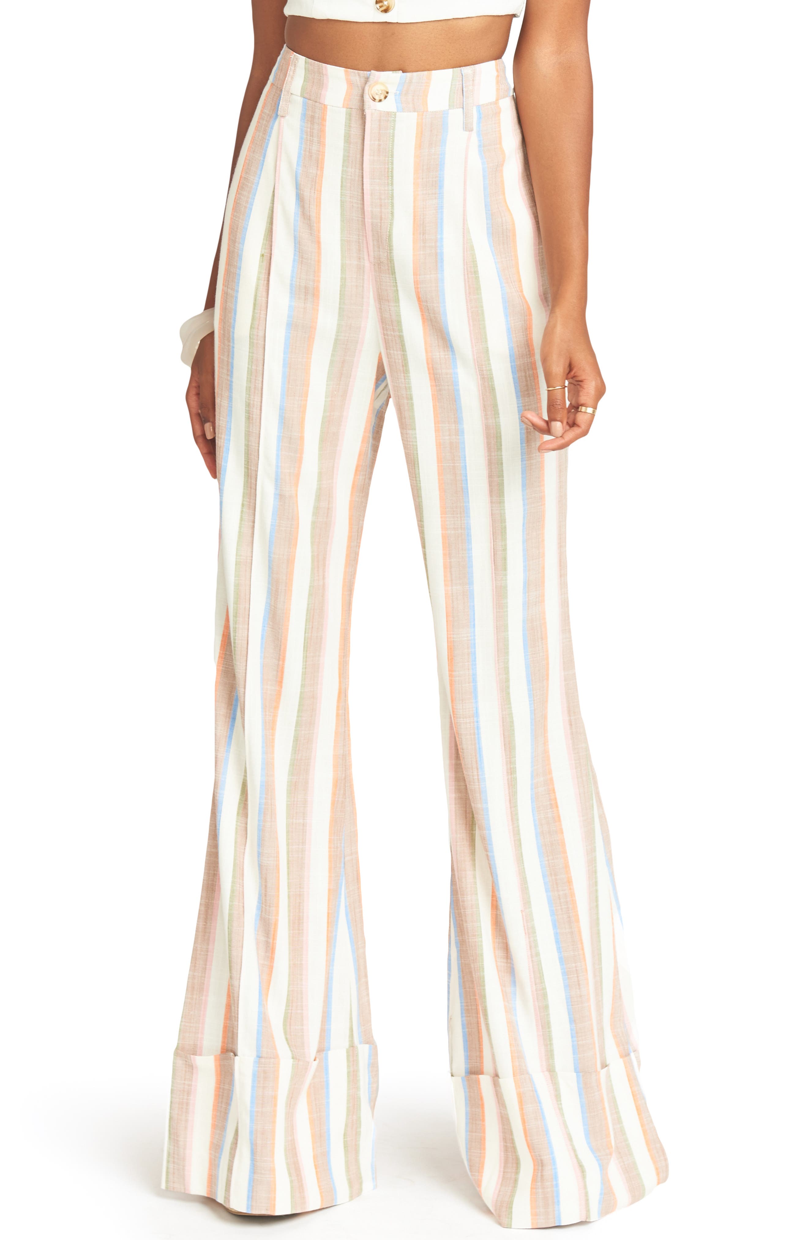 Show Me Your Mumu Edison Flare Pants, White