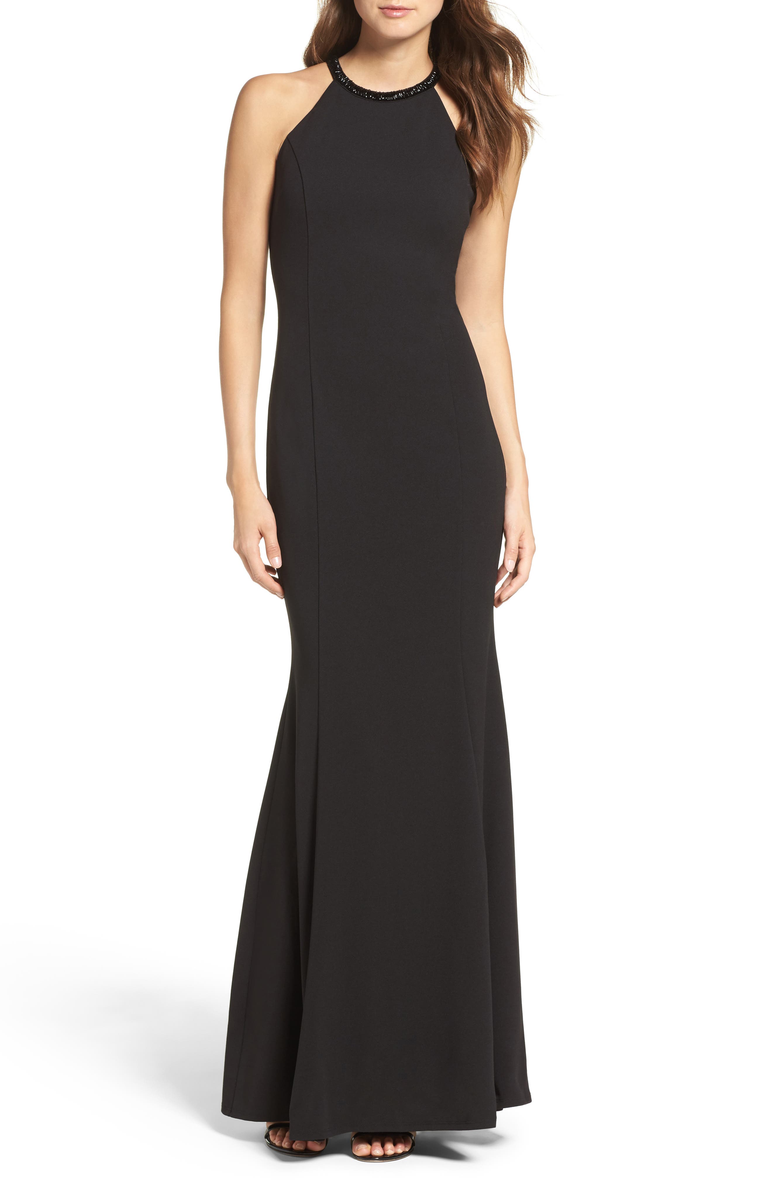 Lulus Bead Neck Mermaid Gown