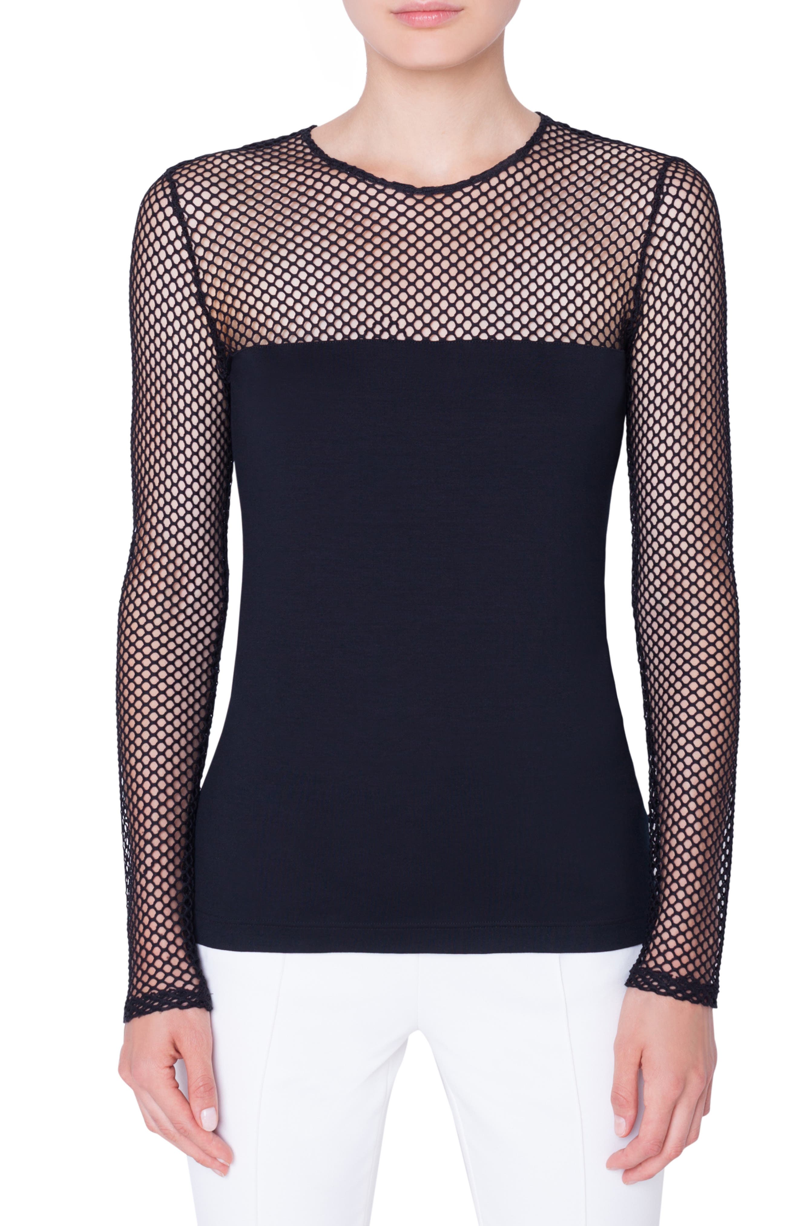 Akris Punto Mesh Yoke Shirt