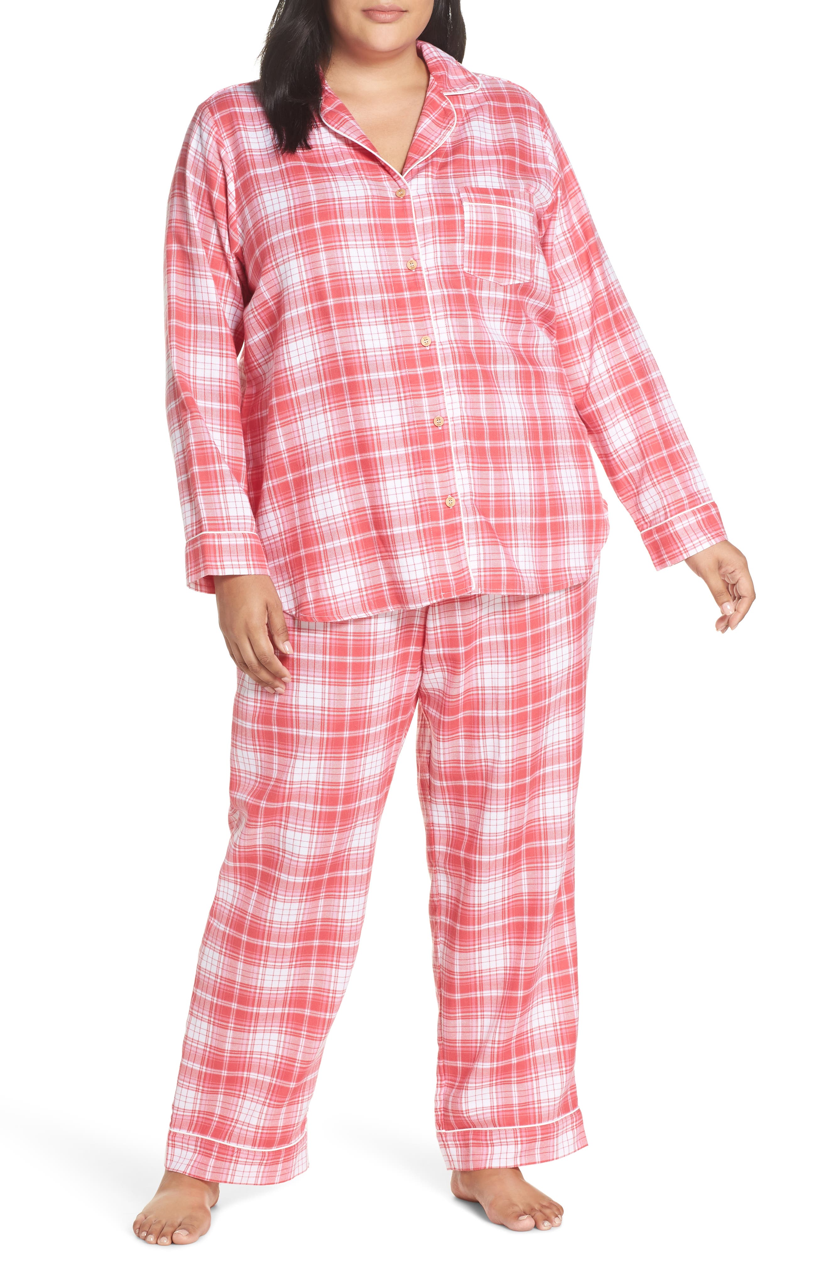 Plus Size Ugg Raven Plaid Pajamas, Pink