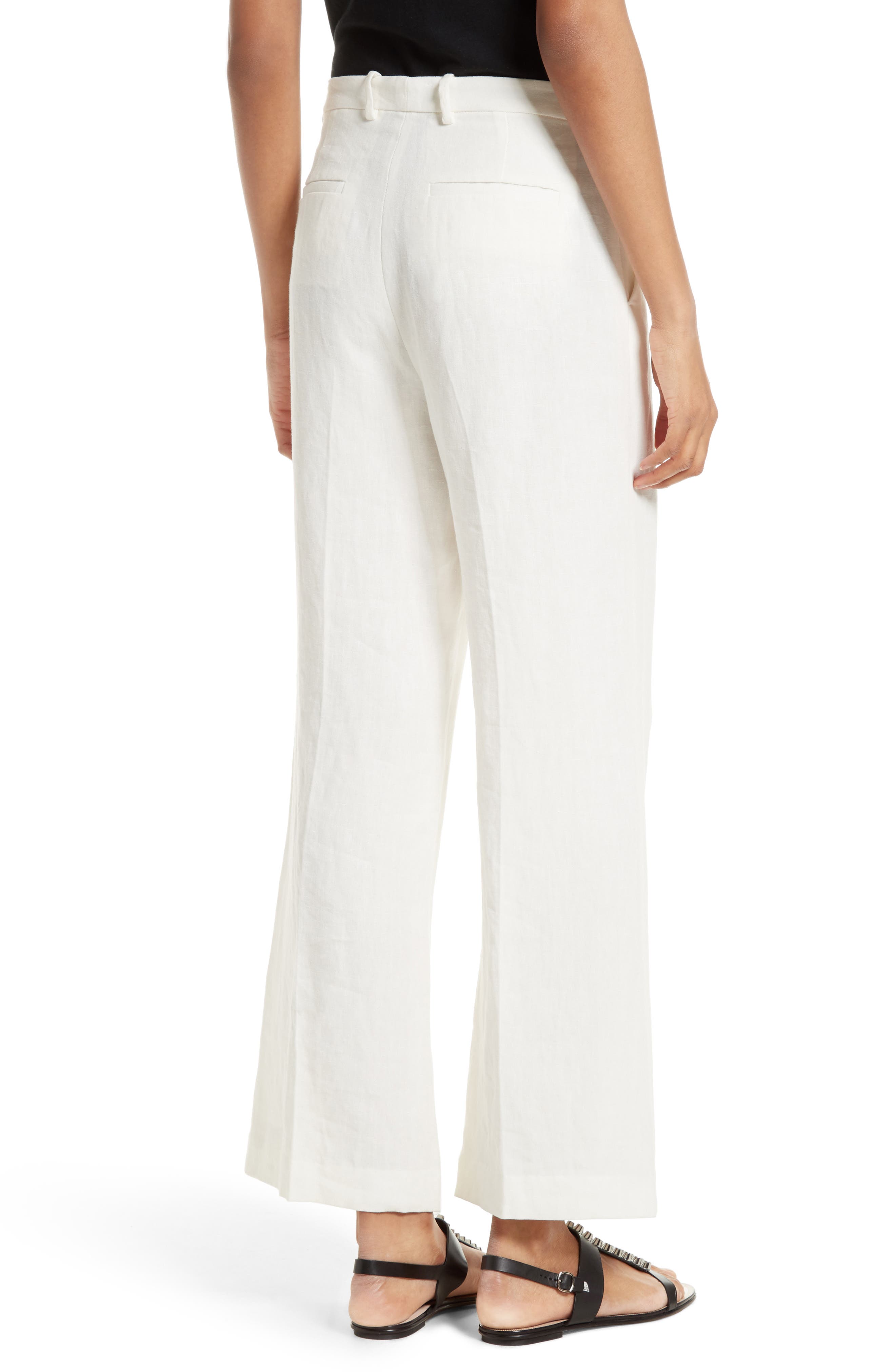Theory Nadeema Linen Flare Leg Pants | Nordstrom