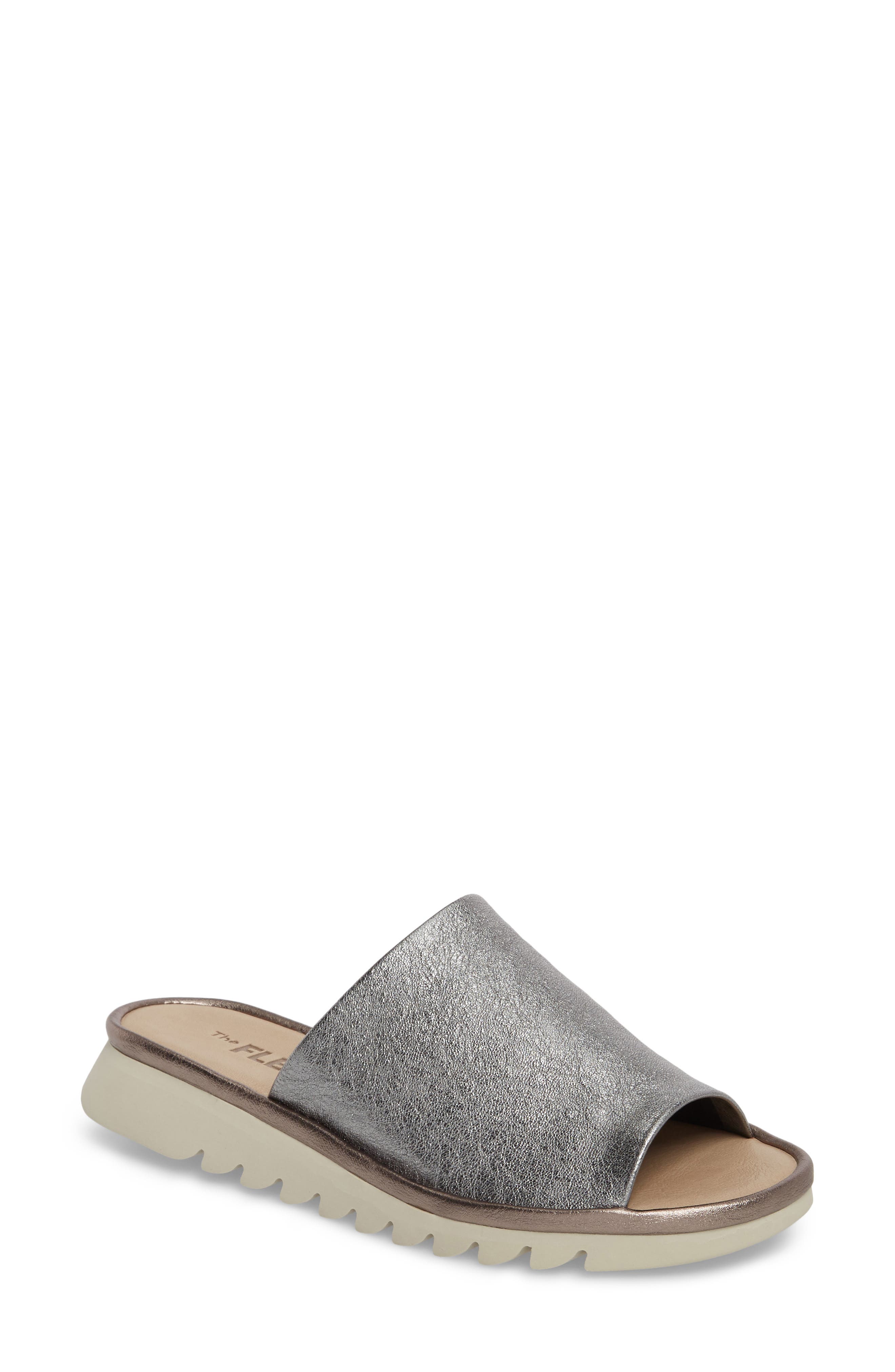 The Flexx Shore Thing Slide Sandal- Metallic