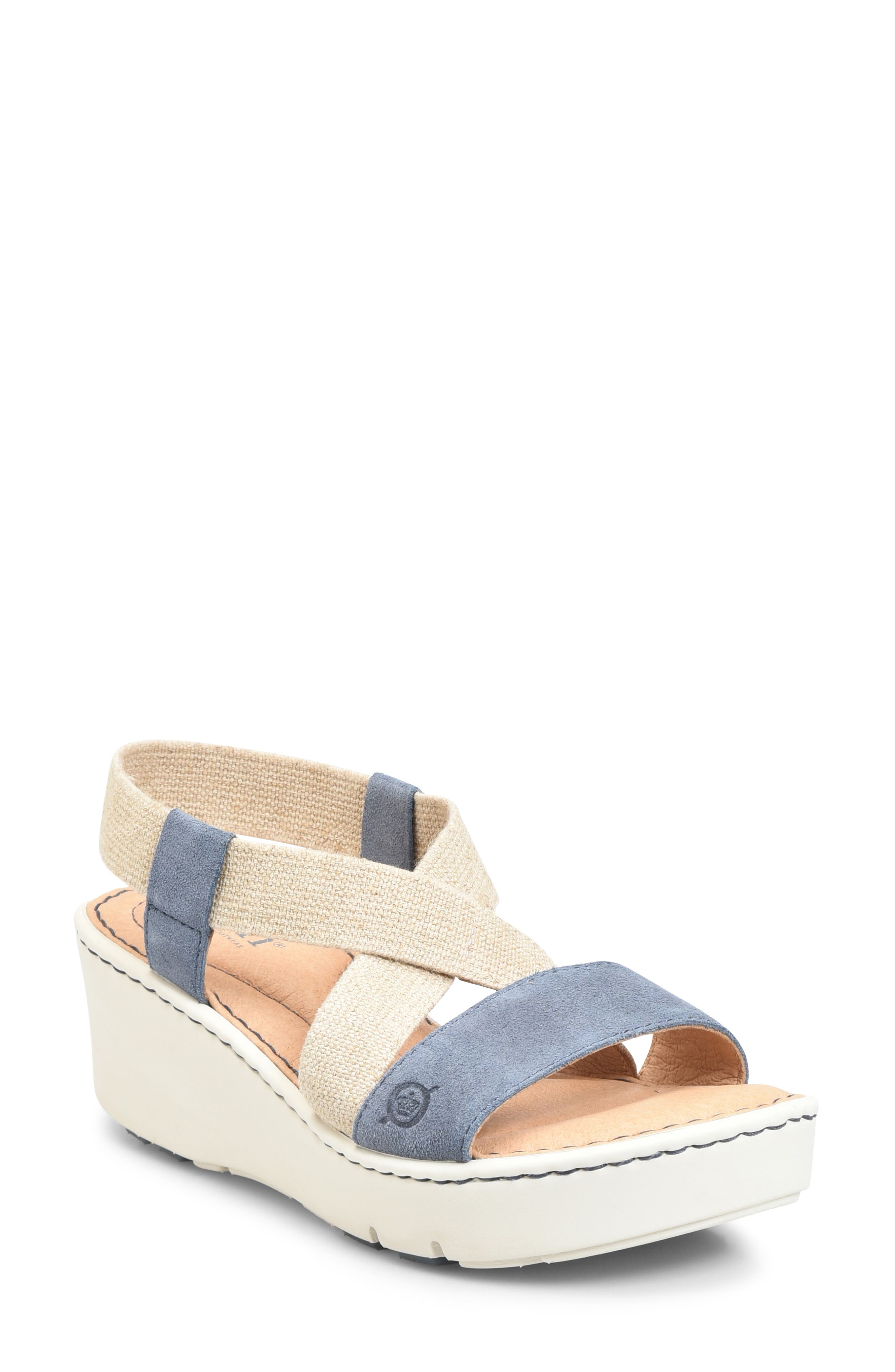 B?rn Park Cross Strap Sandal, Blue