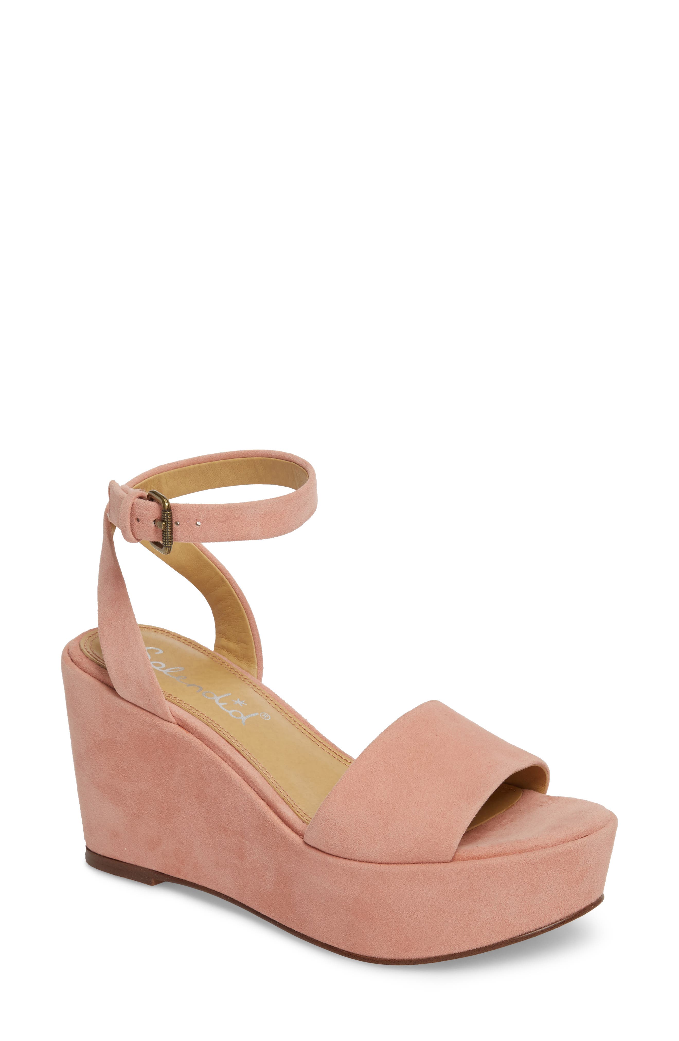 Splendid Felix Platform Wedge Sandal- Pink