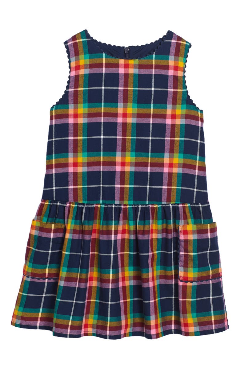 Mini Boden Plaid Pinafore Dress (Toddler Girls, Little Girls & Big ...
