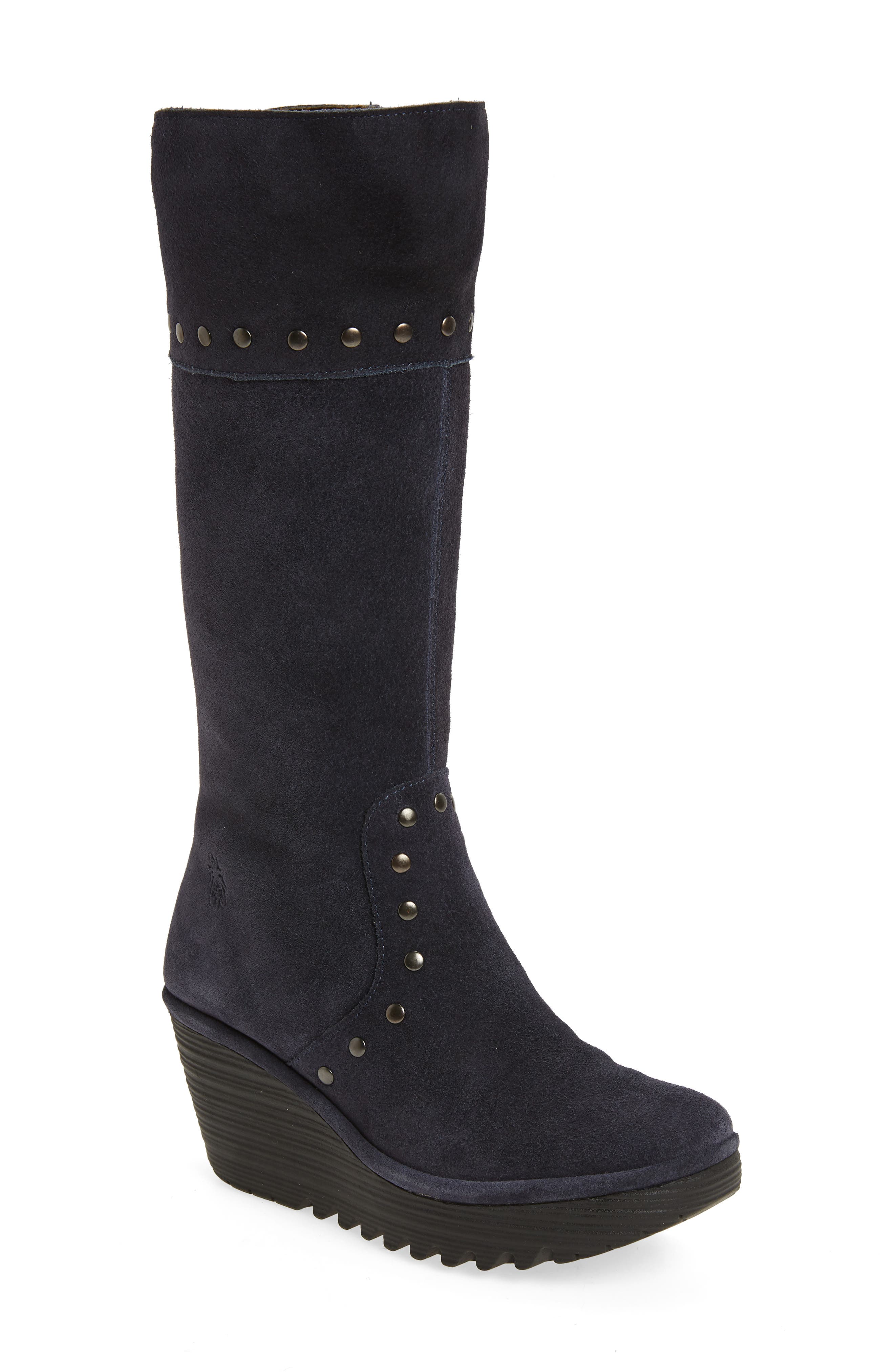 Fly London Yota Knee High Boot, Blue