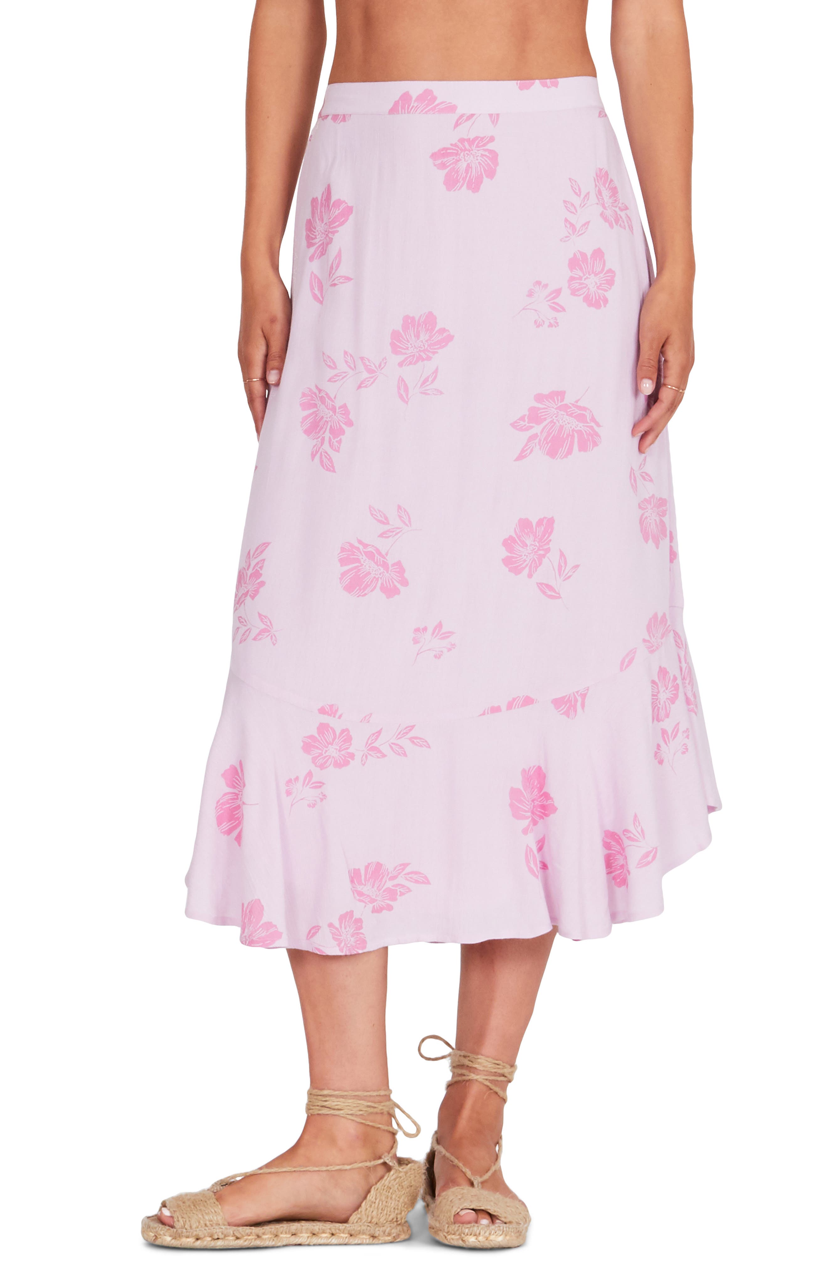 Amuse Society Jardines Del Ray Midi Skirt, Purple