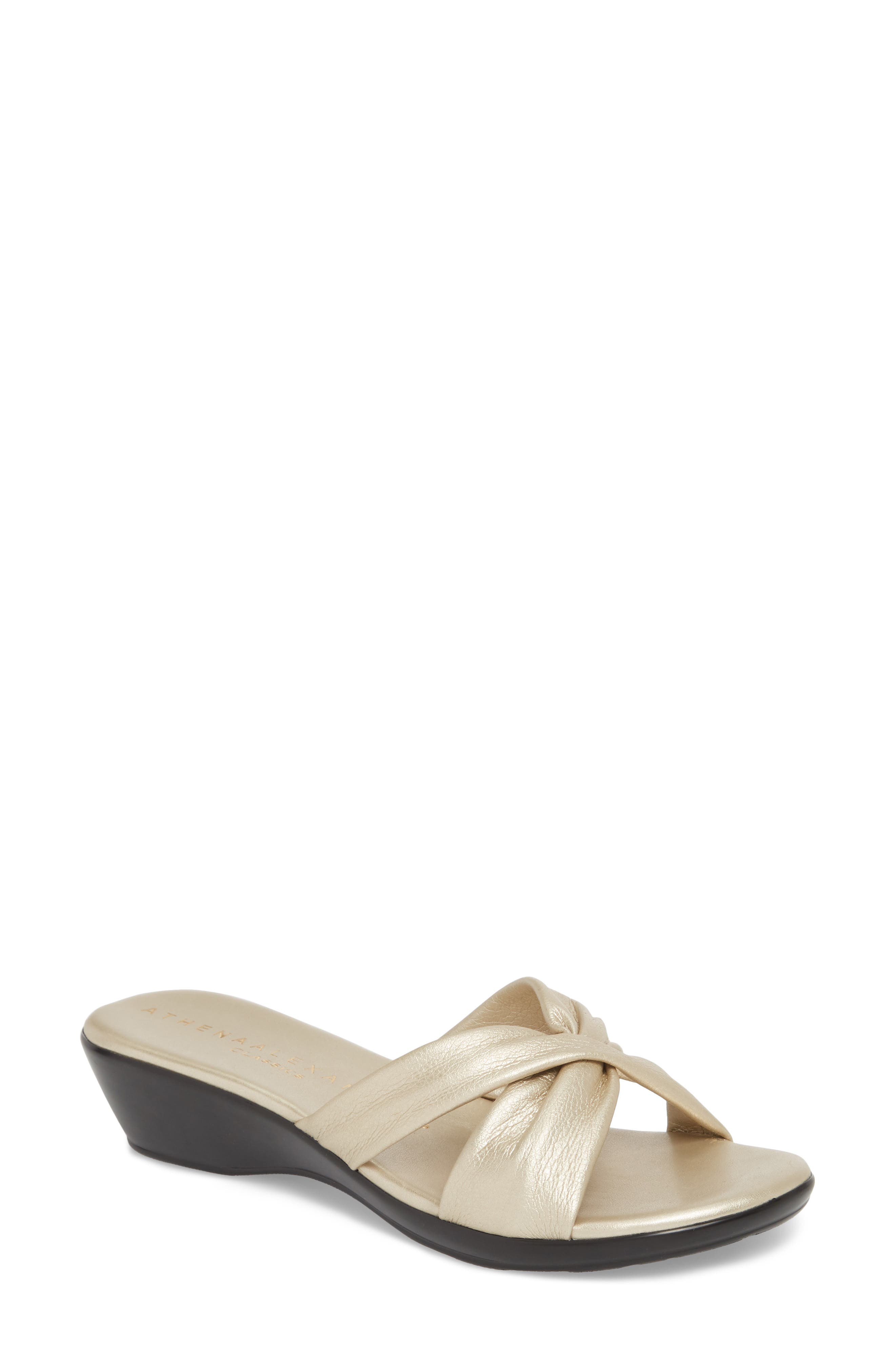 Athena Alexander Scene Slide Sandal, Metallic