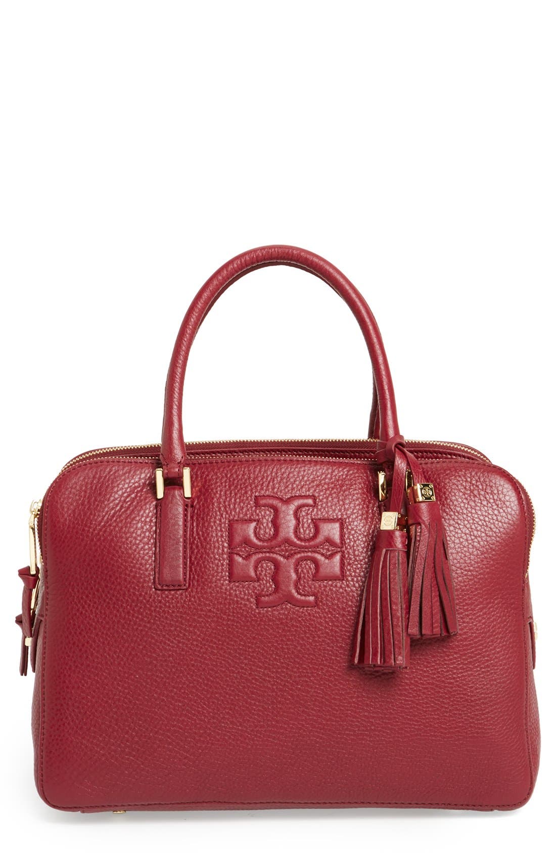 Tory Burch 'Thea' Triple Zip Leather Satchel Nordstrom