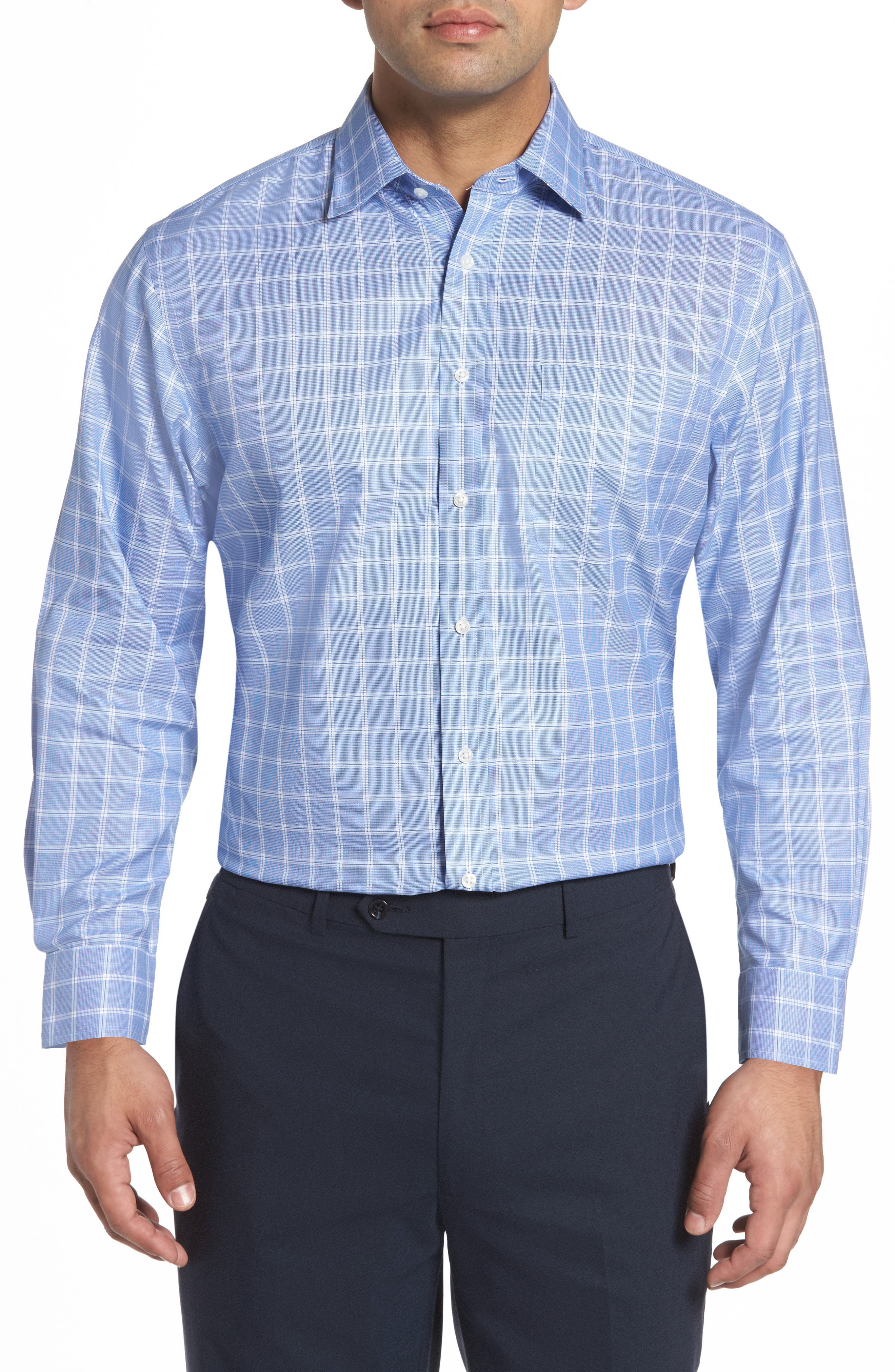 Nordsrom Men's Shop Smartcare™ Traditional Fit Check Dress Shirt
