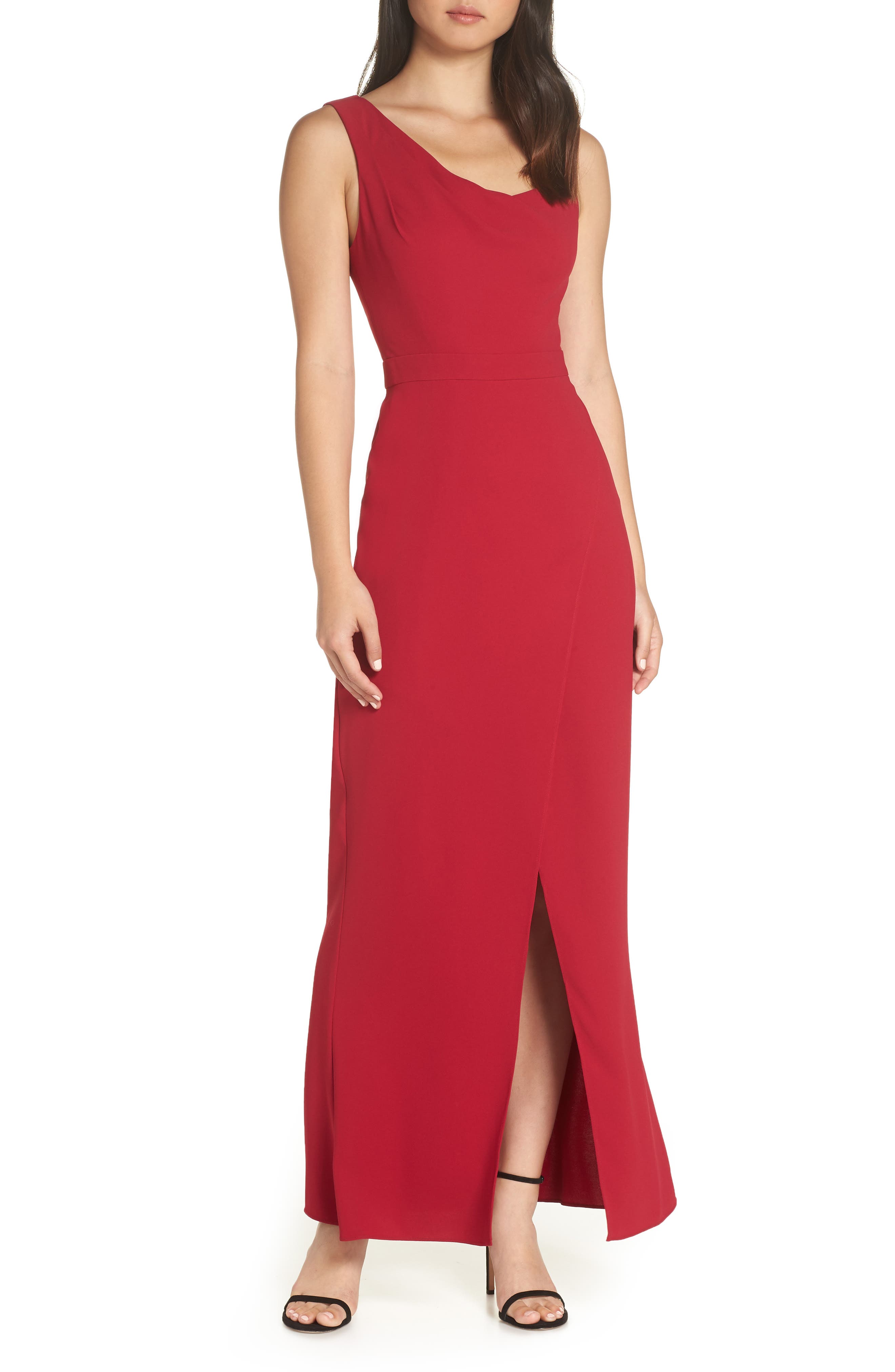 Harlyn Draped Neck Evening Dress, Pink