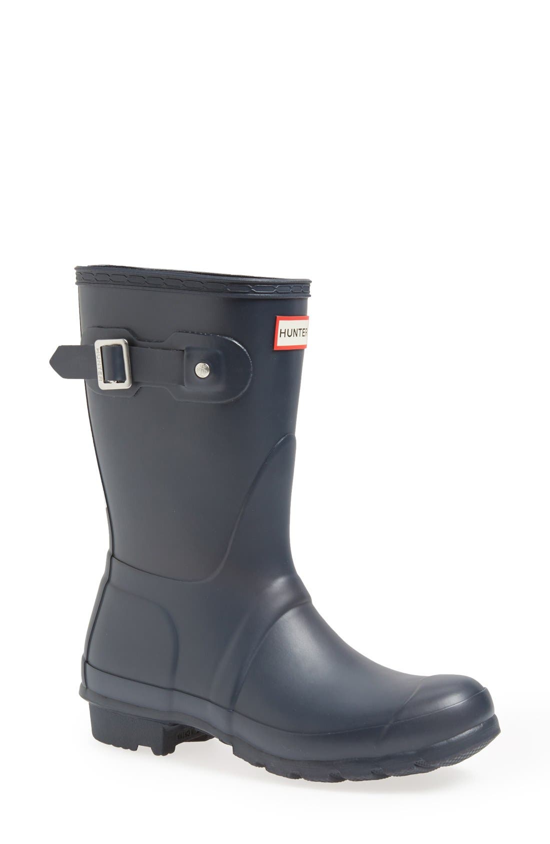 Hunter Original Short Waterproof Rain Boot, Blue
