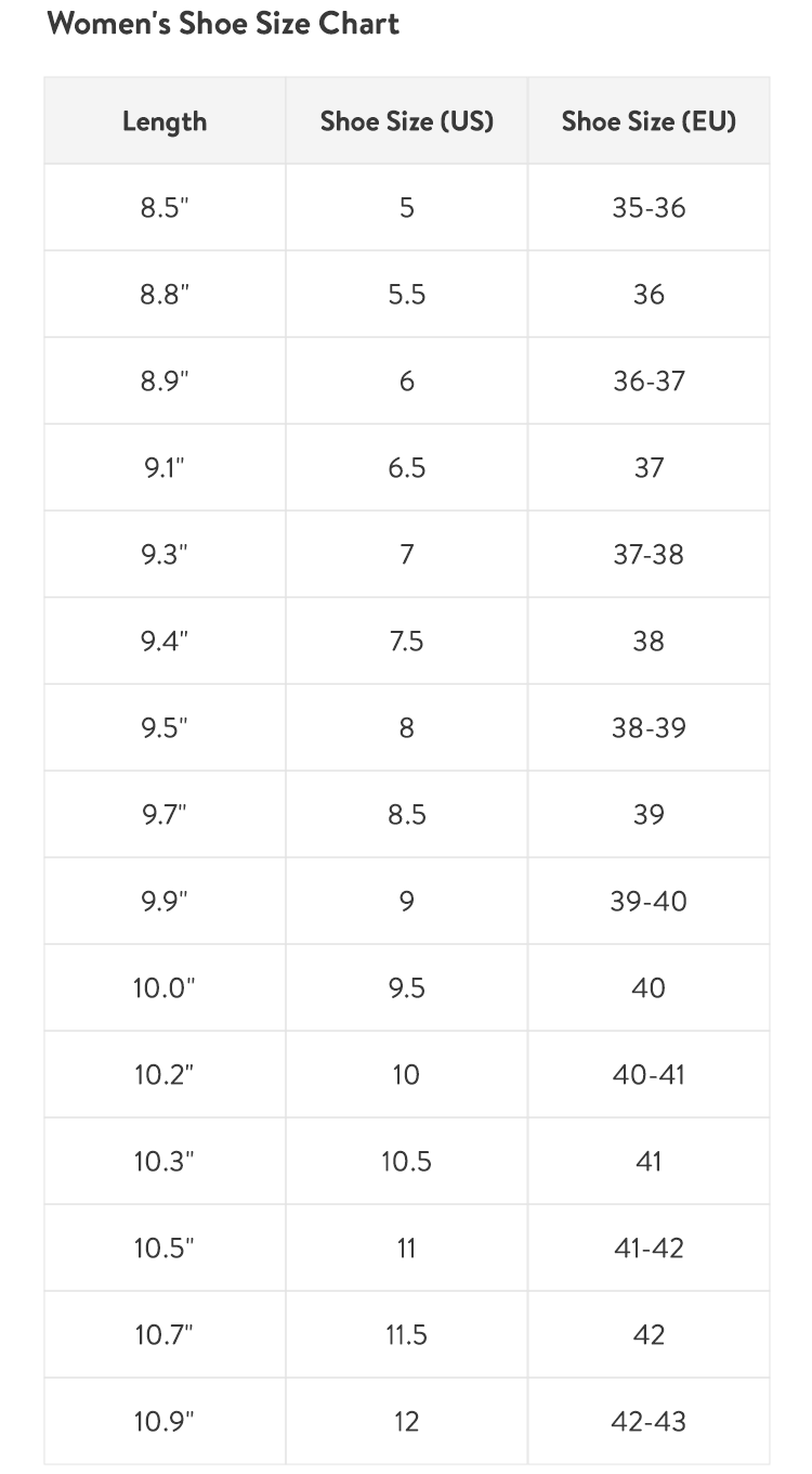 Nike Boys Shoe Size Chart