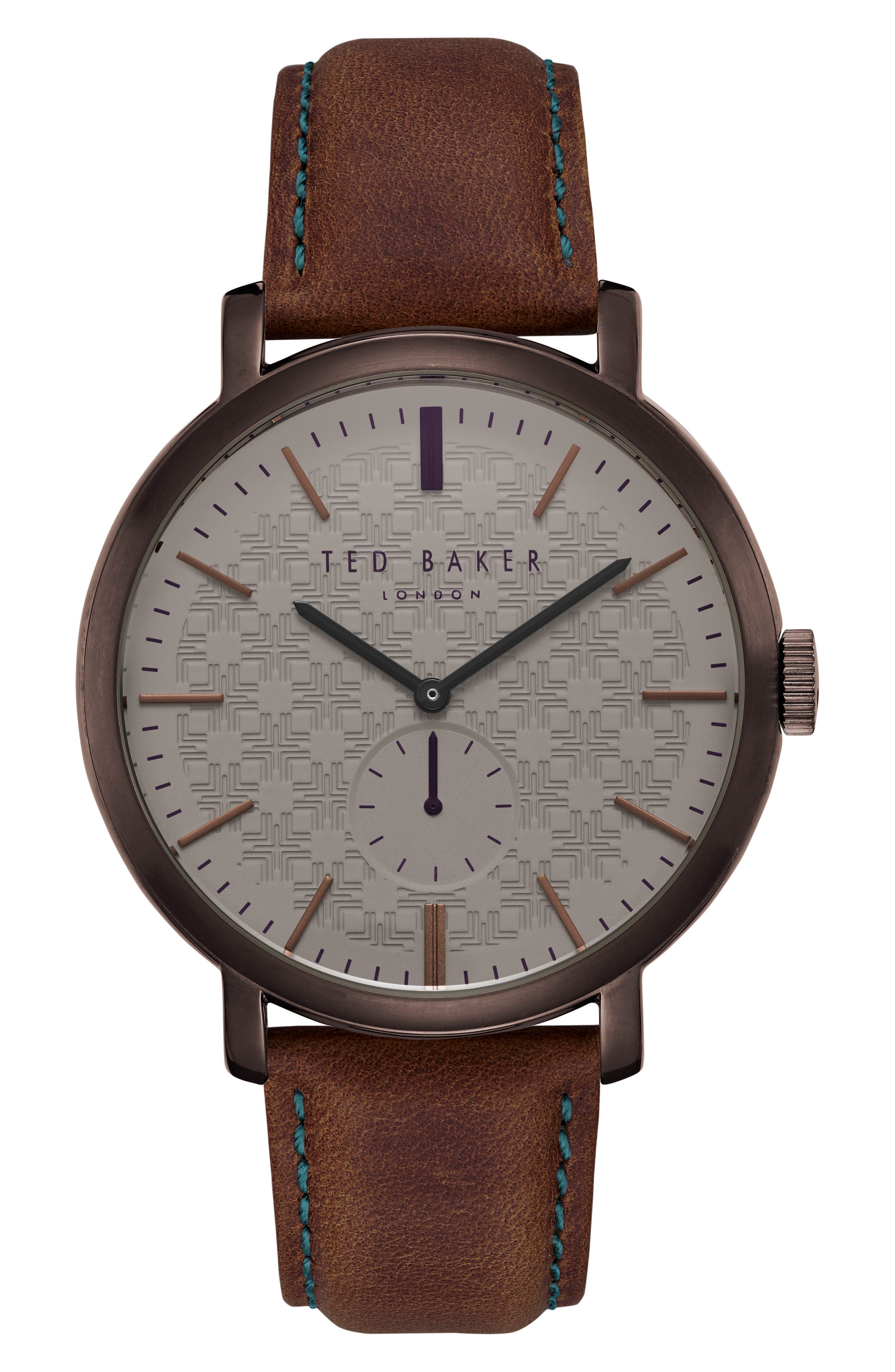 Ted Baker London Trent Leather Strap Watch, 4m