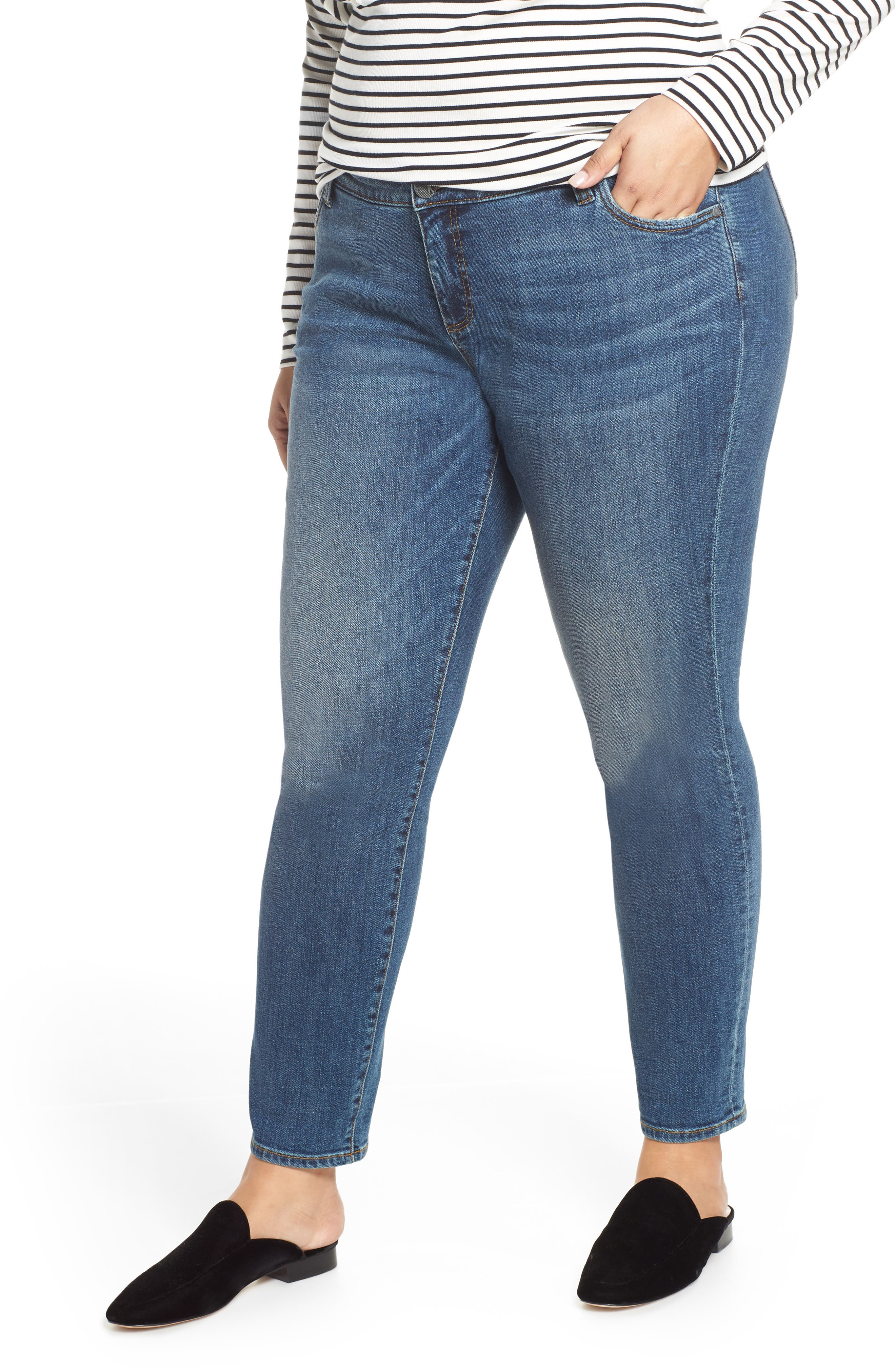 Plus Size Kut From The Kloth Catherine Boyfriend Jeans, Blue