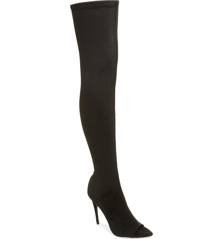 Forbidden Over the Knee Boot, Main, color, BLACK