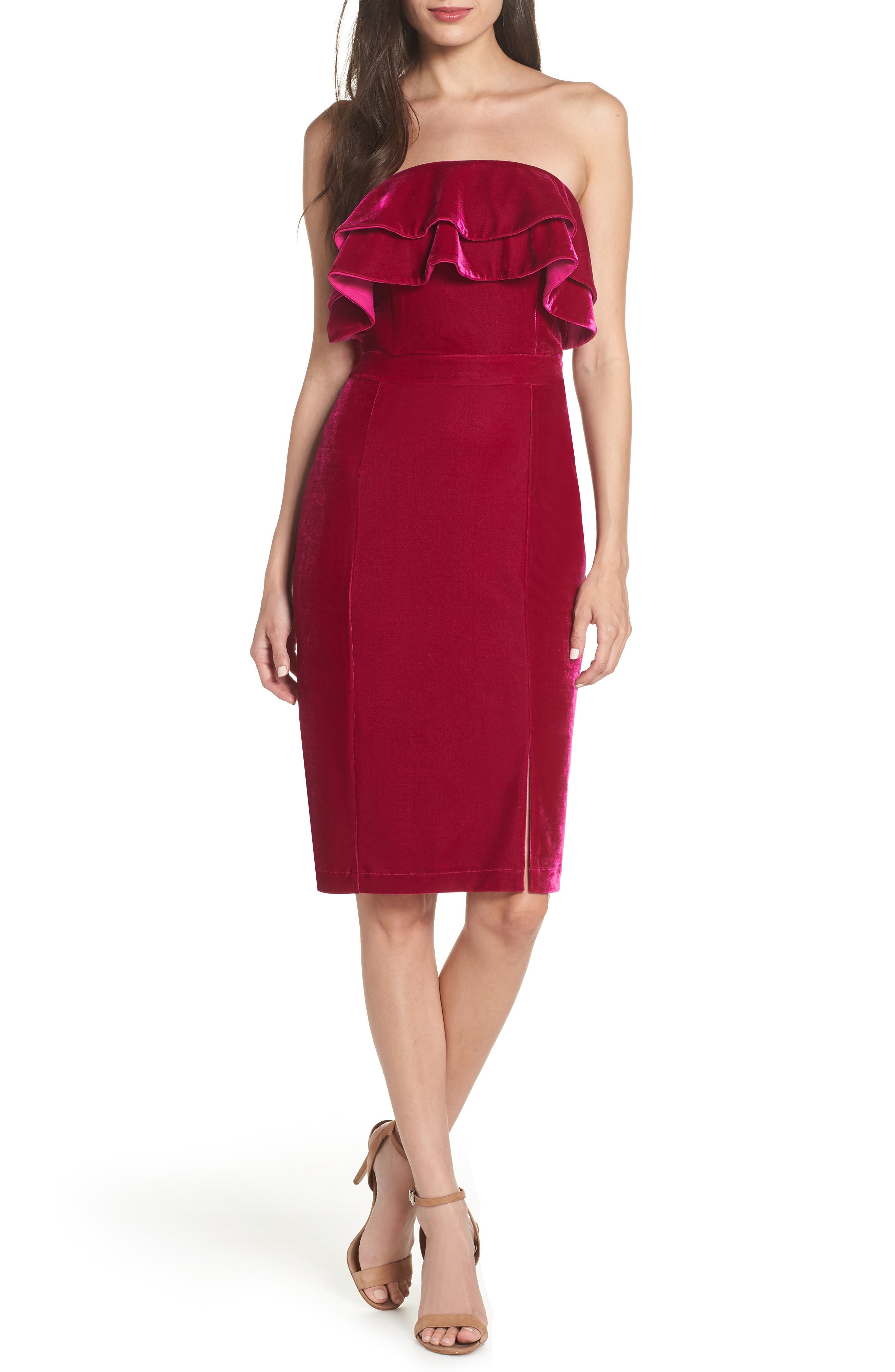 Adelyn Rae Simone Strapless Dress, Pink