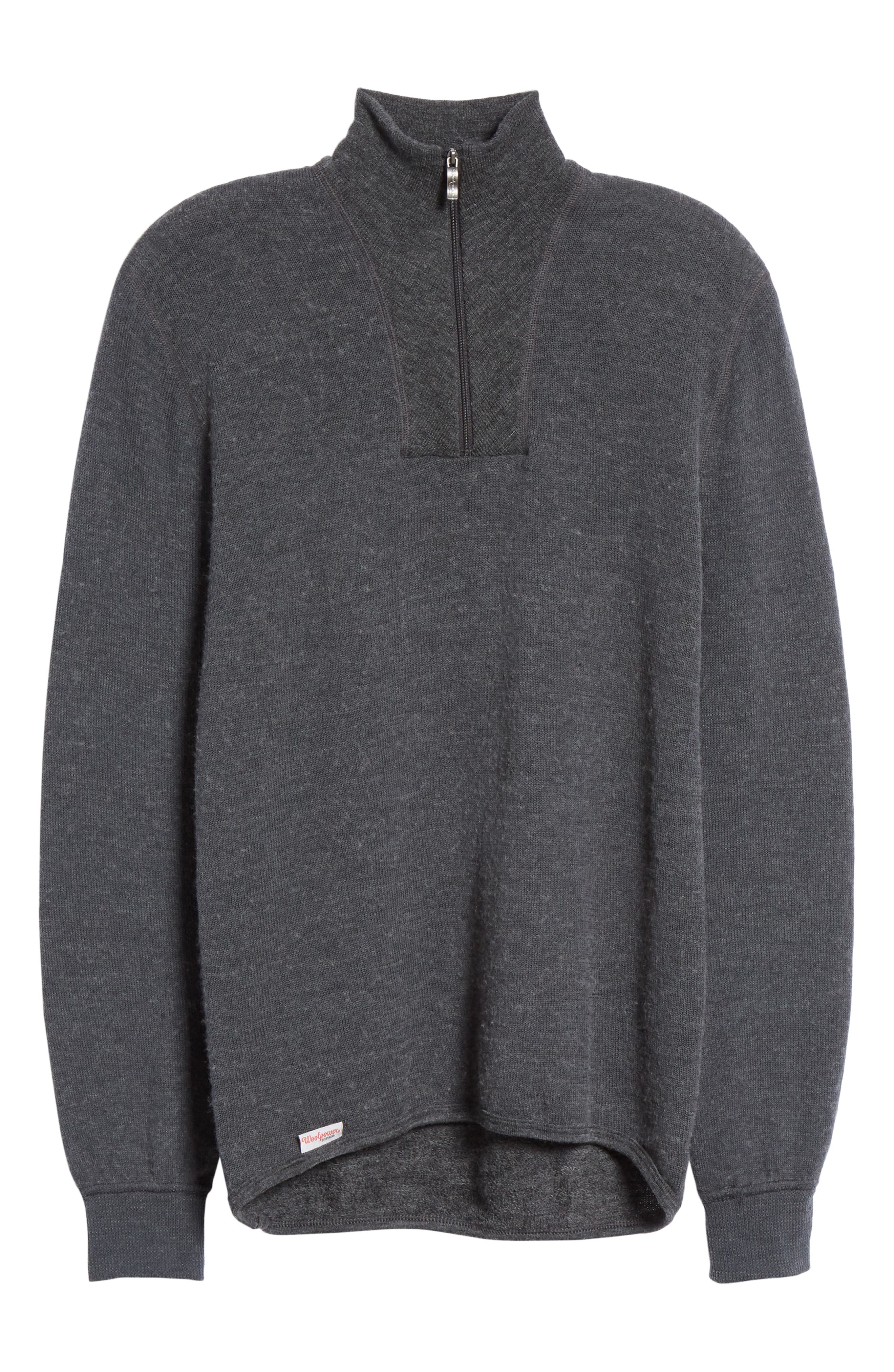 Woolpower Zip Turtleneck 200 Quarter Zip Pullover, Grey