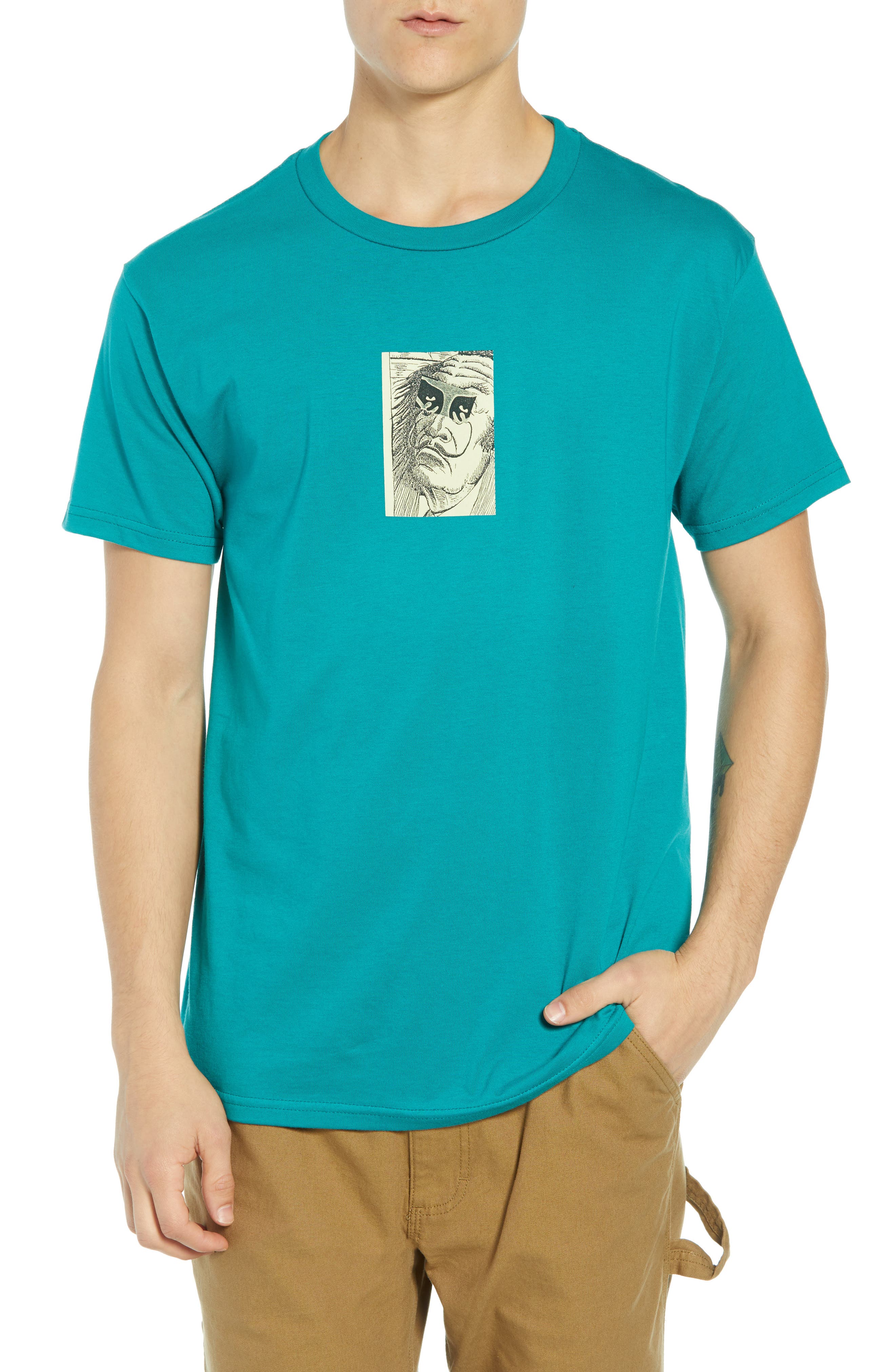 Obey Metamorphosis Premium T-Shirt, Blue/green