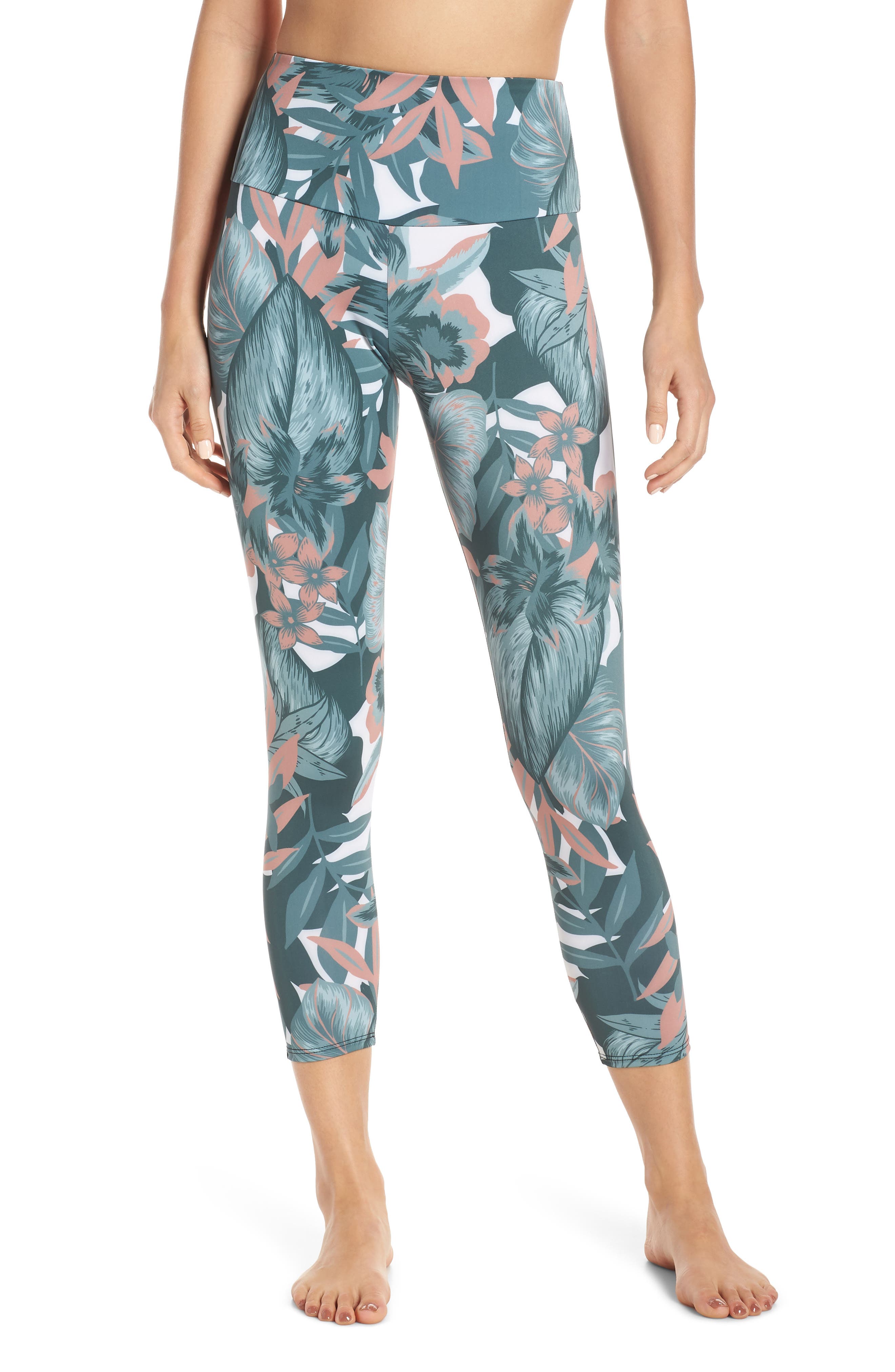 Onzie High Rise Capris, Green