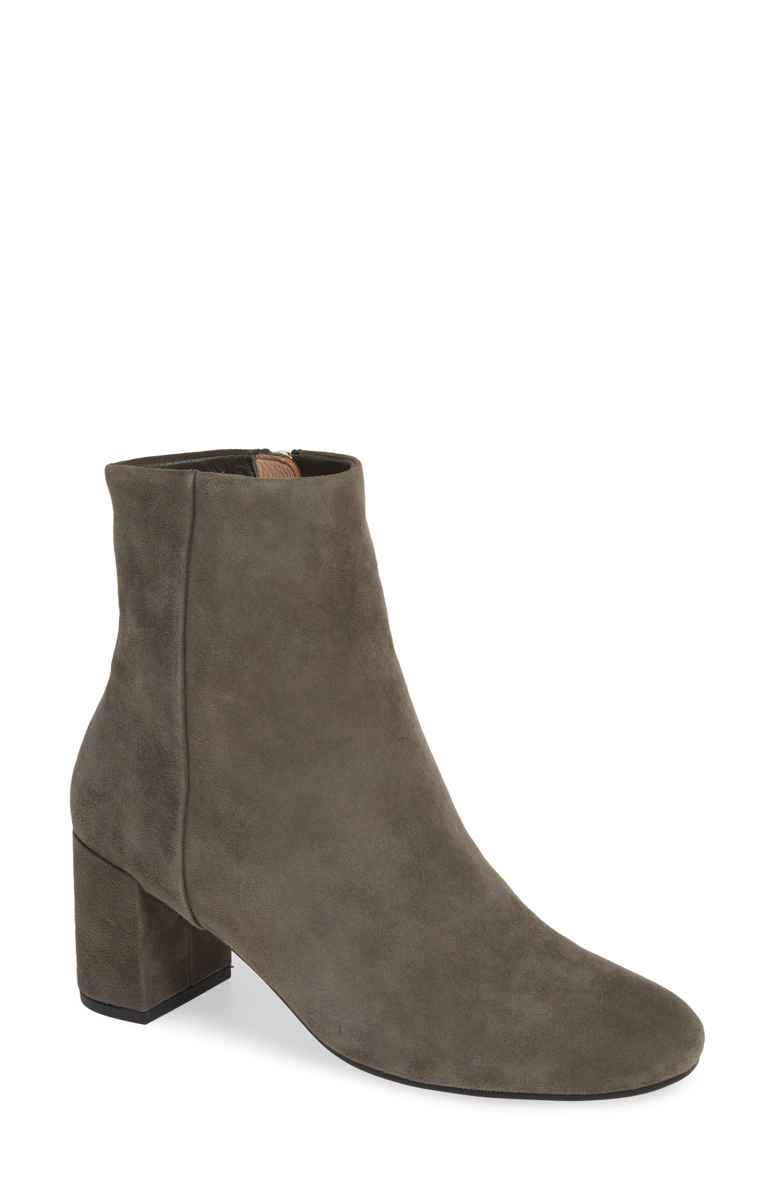 Taryn Rose Cassidy Block Heel Bootie- Grey