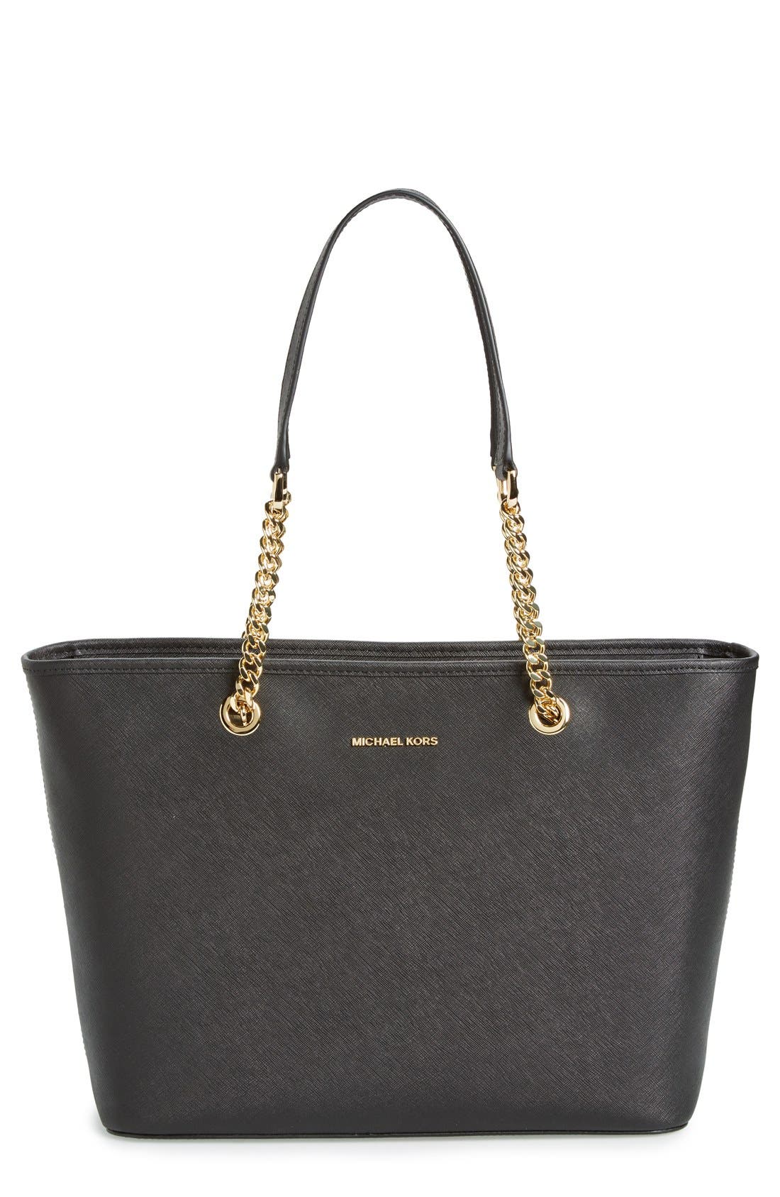 MICHAEL Michael Kors 'Jet Set Travel Chain Multifunction' Leather Tote