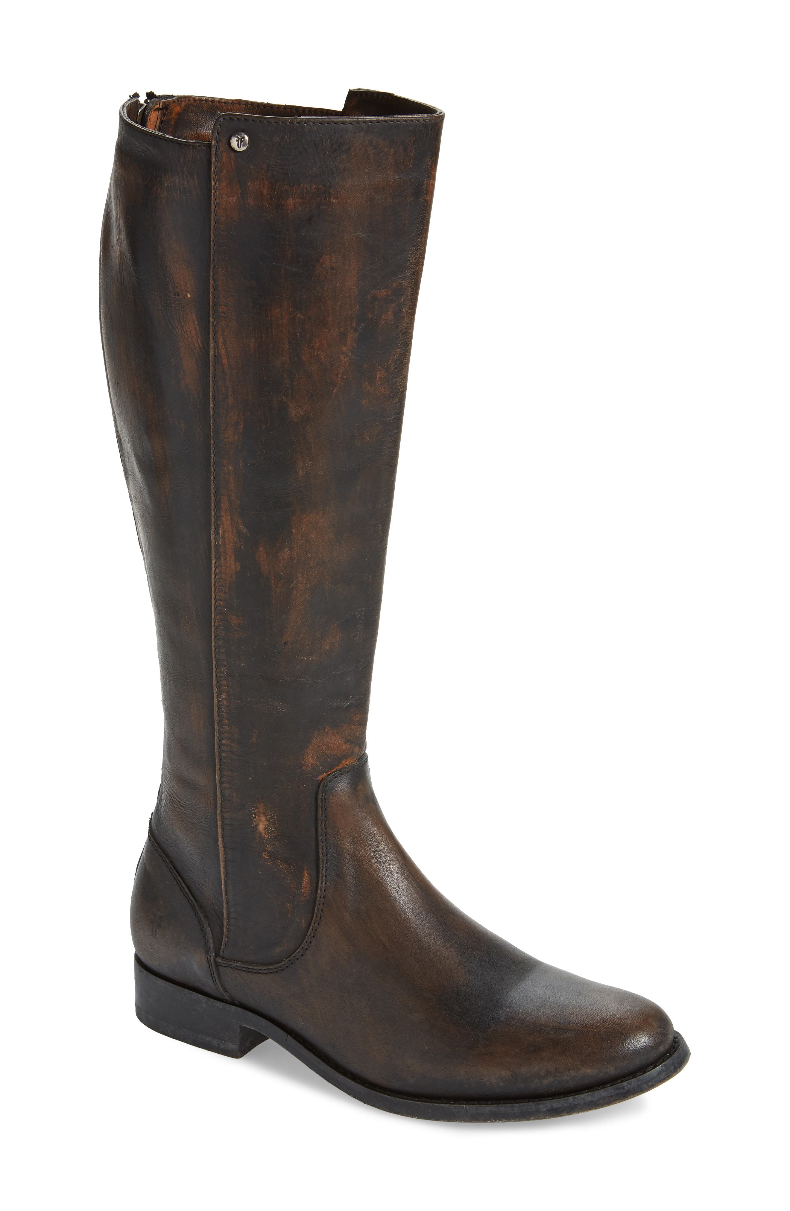 Frye Melissa Stud Knee High Boot- Black