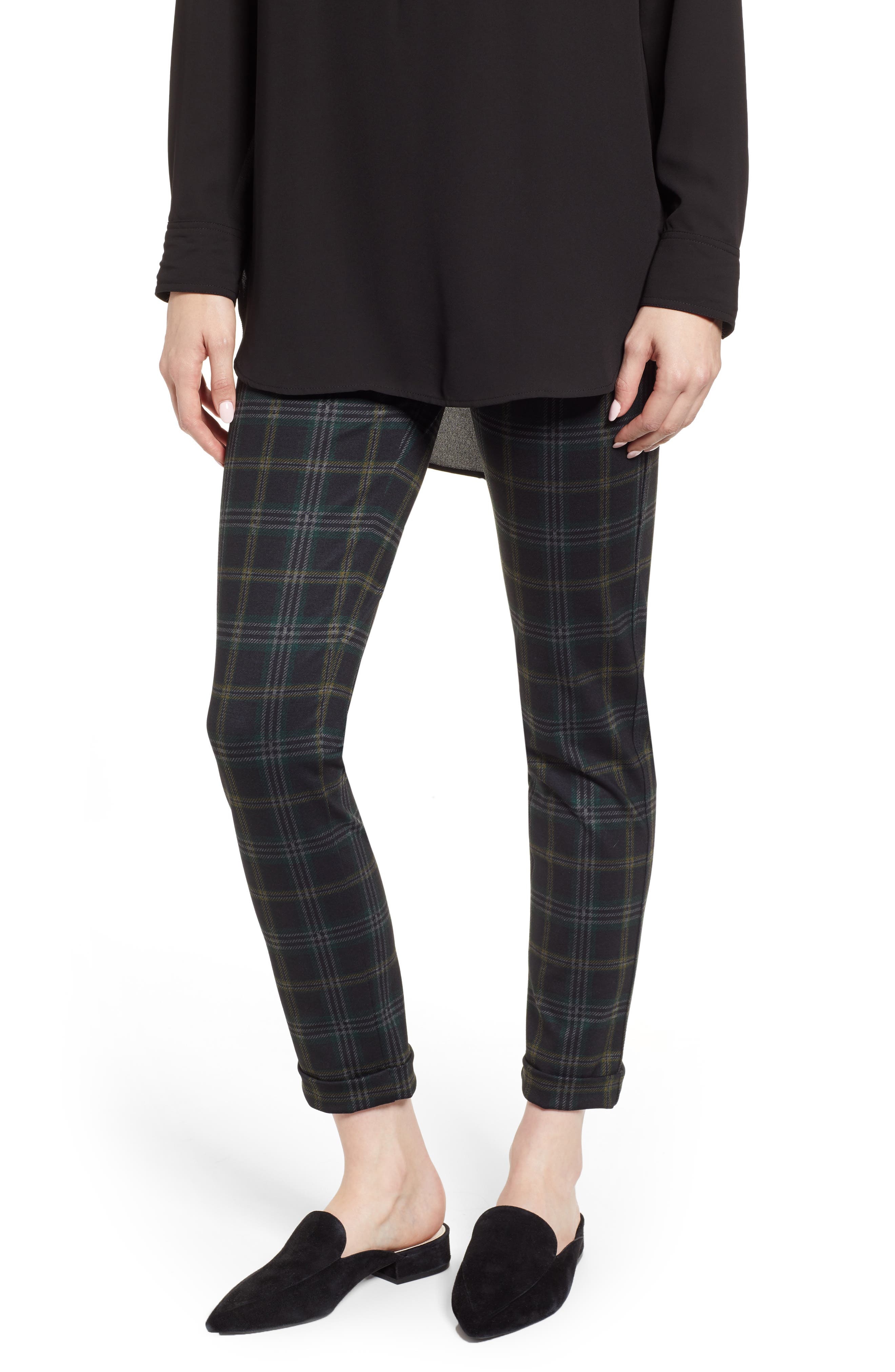 Oroblu Plaid Leggings, Green